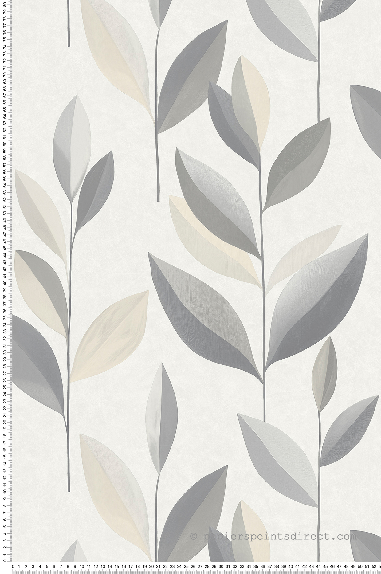 Papier peint Feuille Design gris intense - Vancouver de Montecolino | Réf. MC-SY27550