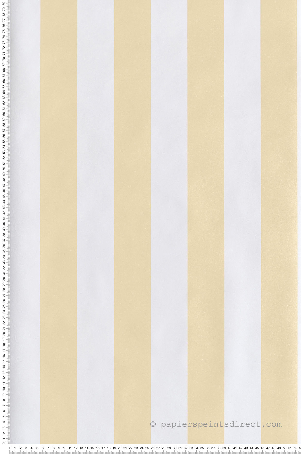 Papier peint Rayure Classique jaune blanc - Cuisine Fraicheur 6 de Lutèce | Réf. LTC-G45400