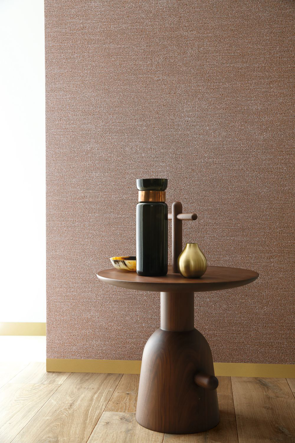 Papier peint faux uni Plumetis Beige camel - Misura de Casamance | Réf. CAS-74451122