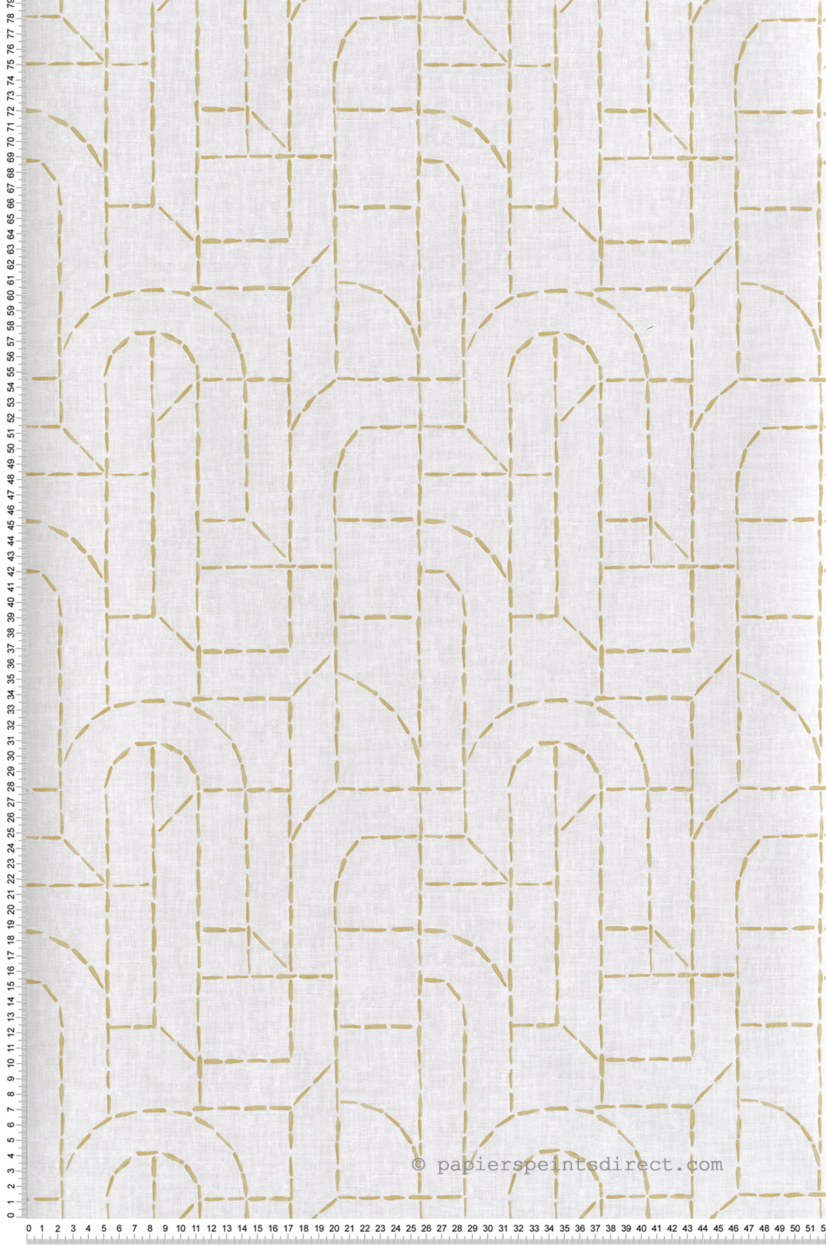 Papier peint Ligne Pointillée Intergrity ocre - Harmony de Lutèce | Réf. LTC-FD27219