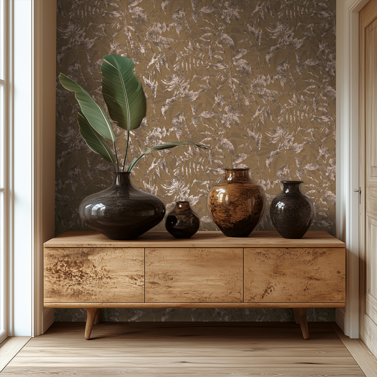 Papier peint Végétaux Jungle marron cuivré - Metropolitan Stories 4 Hot Spots d'A.S. Création AMB2| Réf. AS-782034