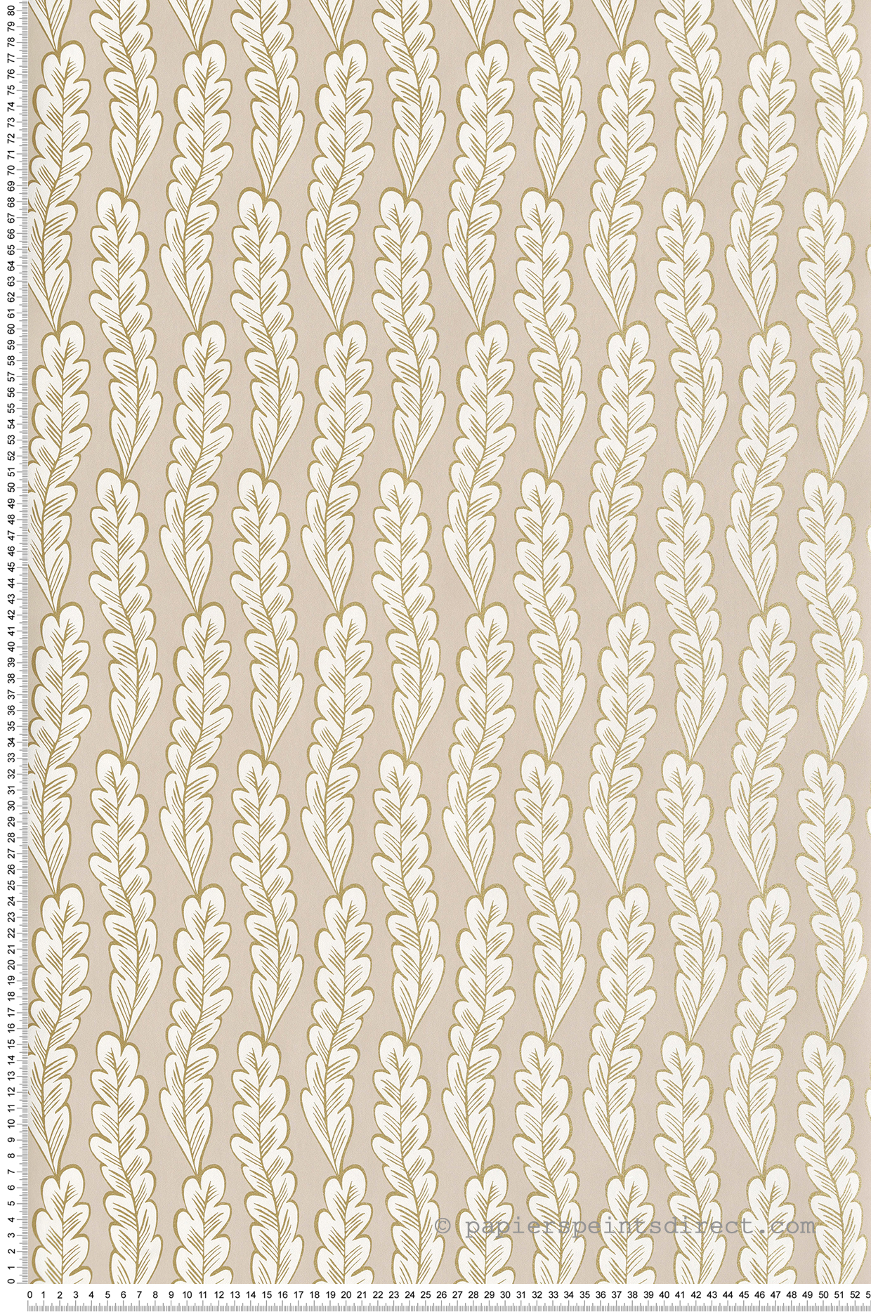 Papier peint Feuillage Seacret Spot grège et doré - Sea You Soon de Casélio | Réf. SYO102811111