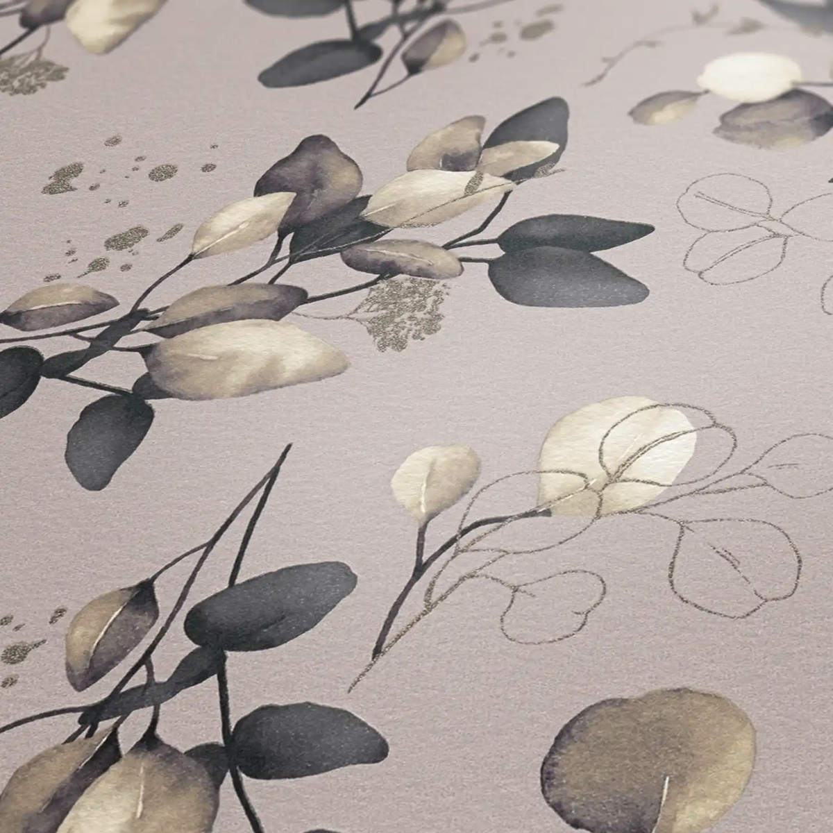 Papier peint Douce Nature taupe métallisé - Pure Elegance d'A.S. Création AMBZ | Réf. AS-397684