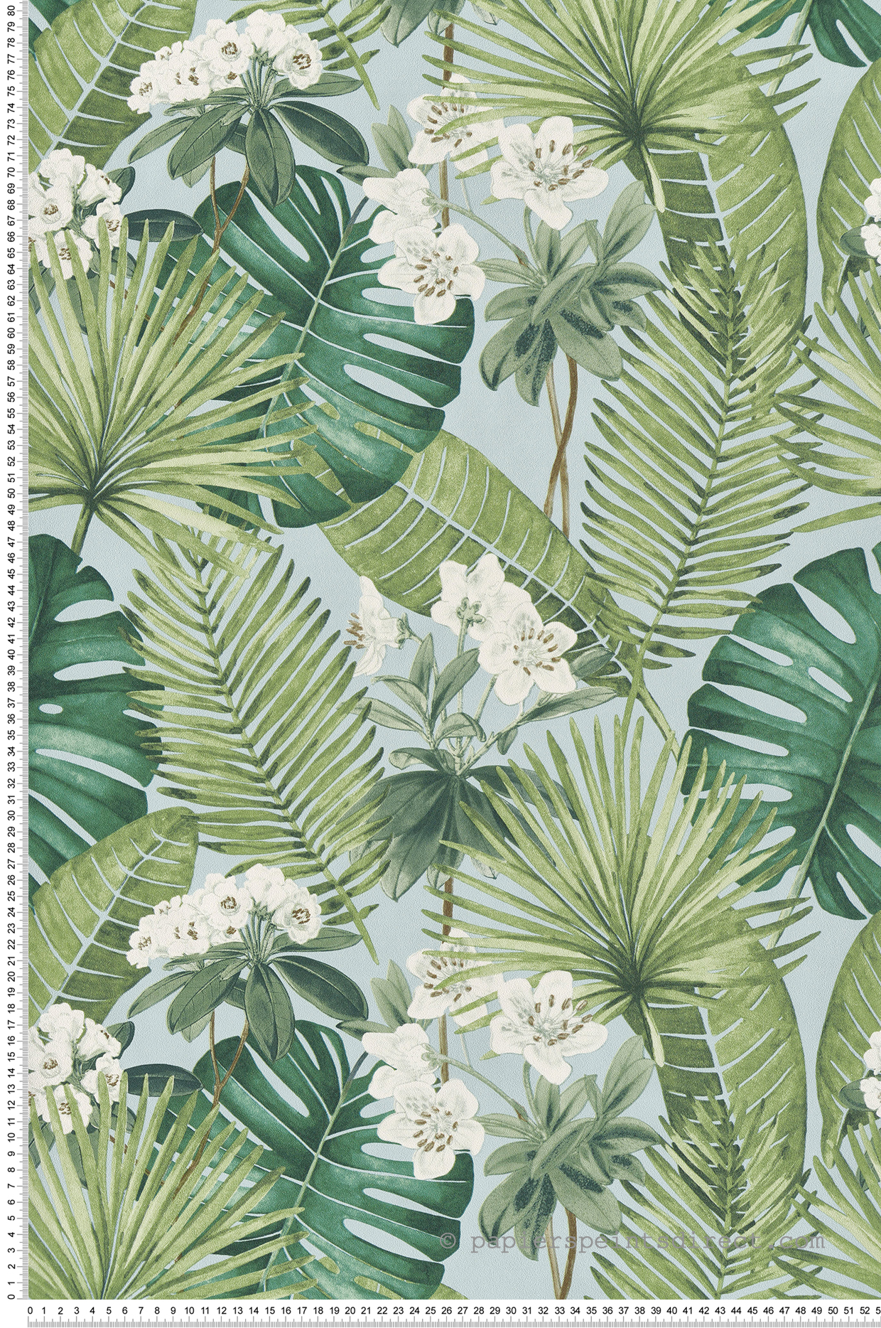 Papier peint Fleur et Feuillage bleu - Eden d'Ugépa | Réf. UGP-M37801