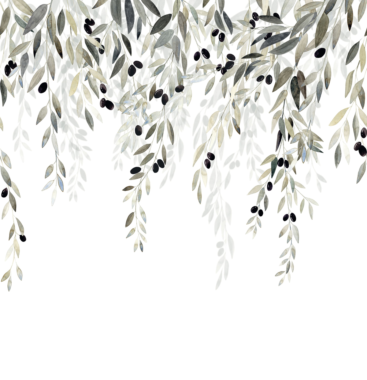 Papier peint panoramique Olive Memory Tree L vert olive 300X310 - Wonderwalls 2 de Casadéco | Réf. WDWD200147809