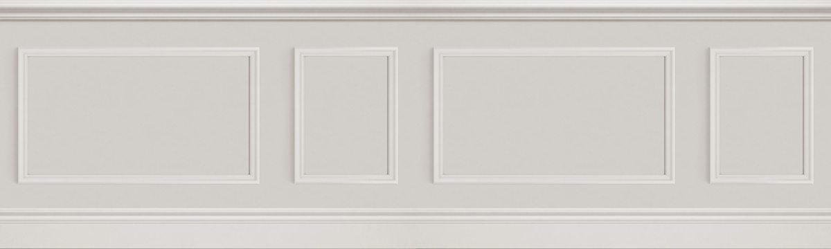 Papier peint Soubassement Moulure Petit Salon grège - Galons et Frises de Casadéco AMB4| Réf. GAFR200451567