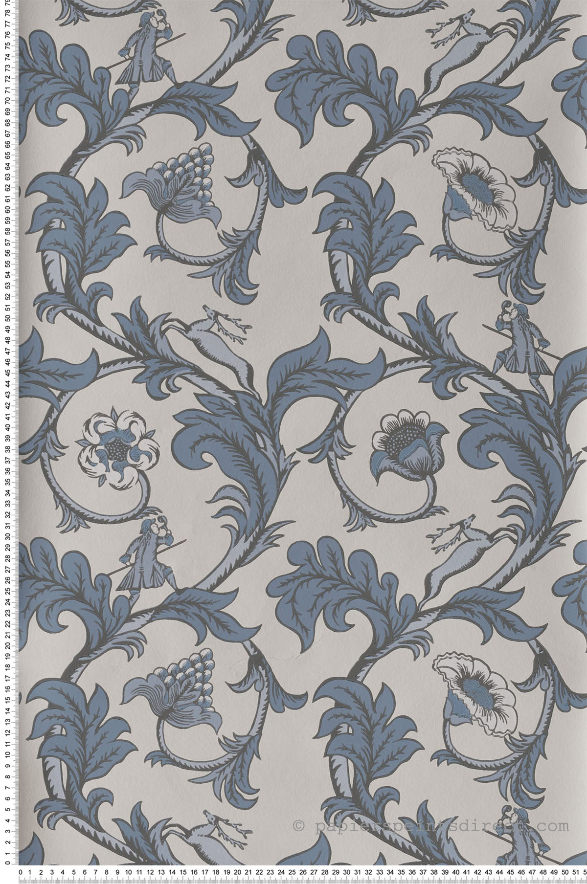 Papier peint classique Stag Trail Sky - National Trust Papers de Little Greene | Réf. 0245STSKYZZ