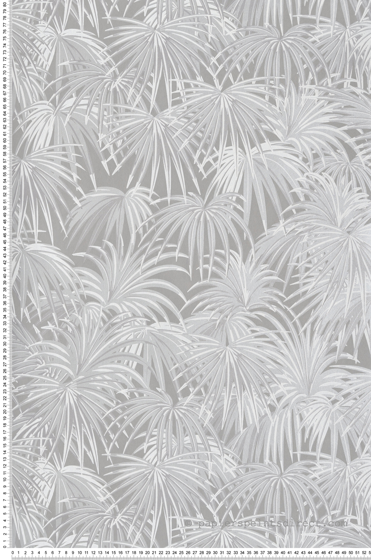 Papier peint Palmier Charleston taupe argenté - Twenties de Casadéco | Réf. TWNT88651565