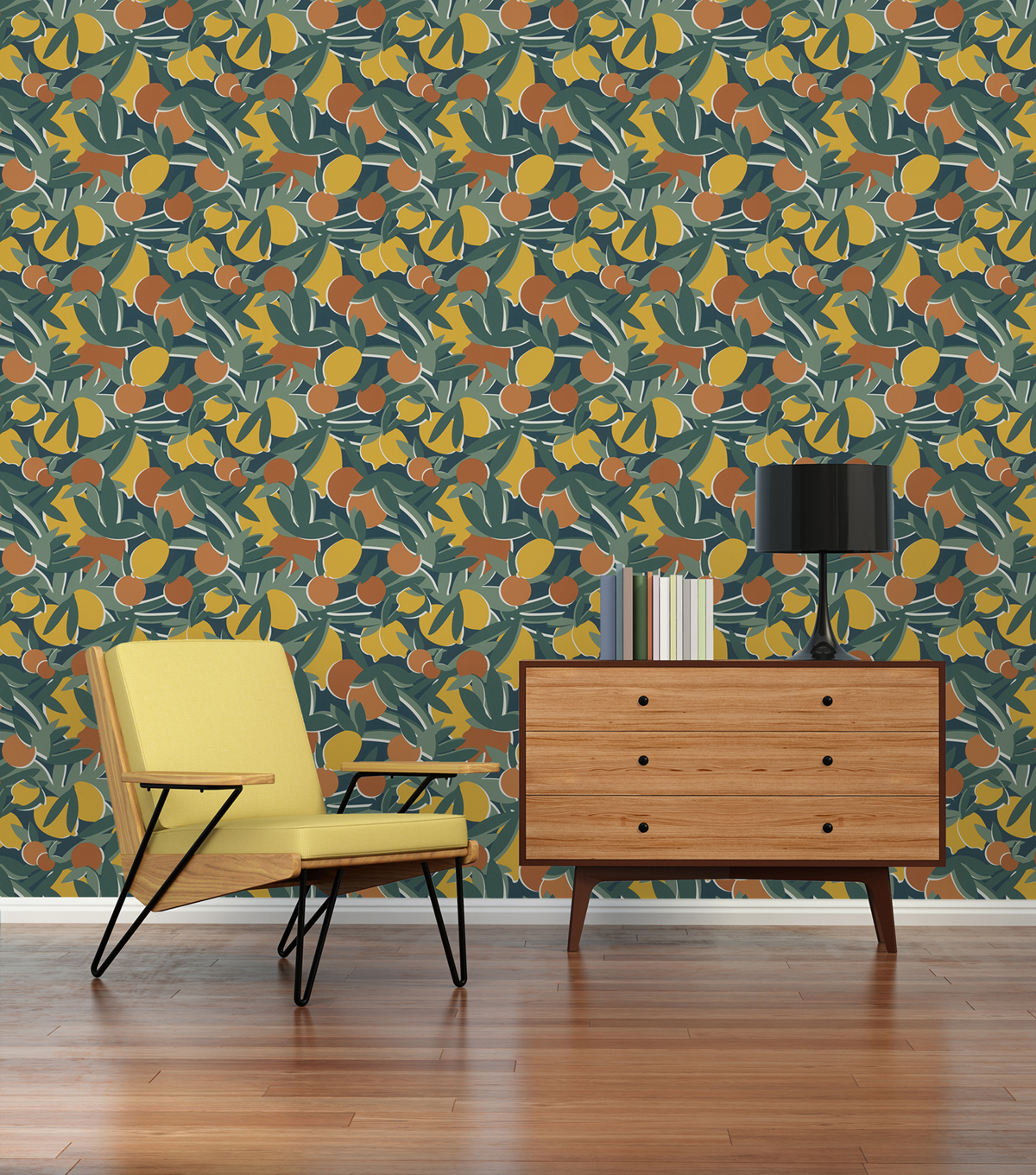 Papier peint Fruit Agrume terracotta - Bensimon 2 de Lutèce AMB2 | Réf. LTC-51200601