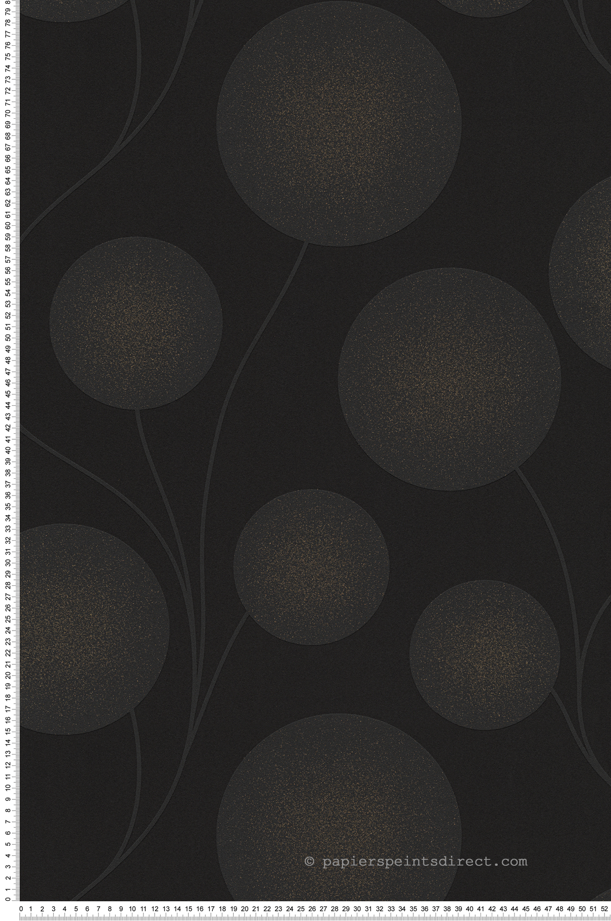 Papier peint Cercles lumineux noirs - Spot 3 AS Création | Réf. SP03270