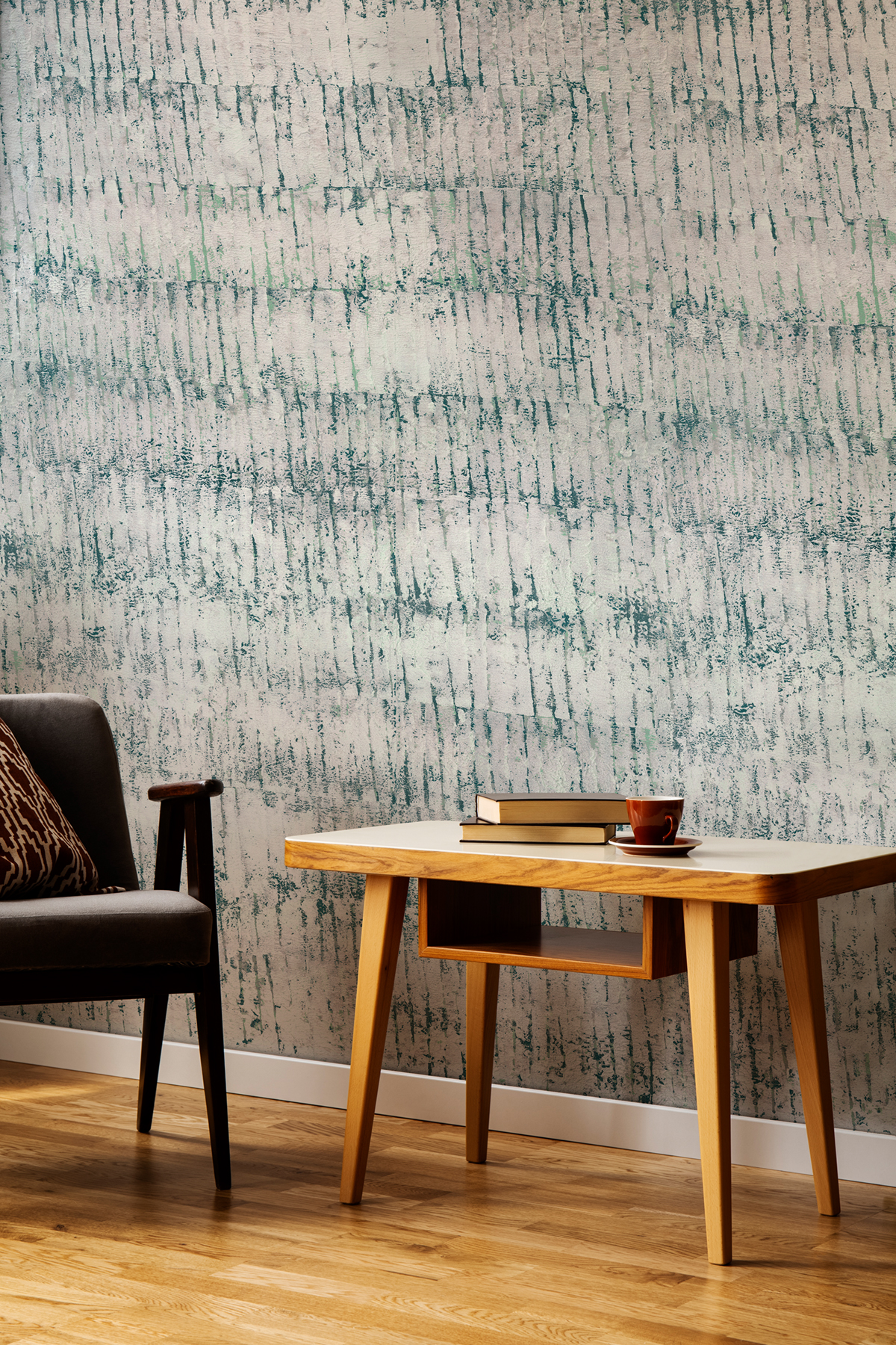 Papier peint panoramique Ecorce Bleu vert 1/2/3/4 - Isidore Leroy AMB4