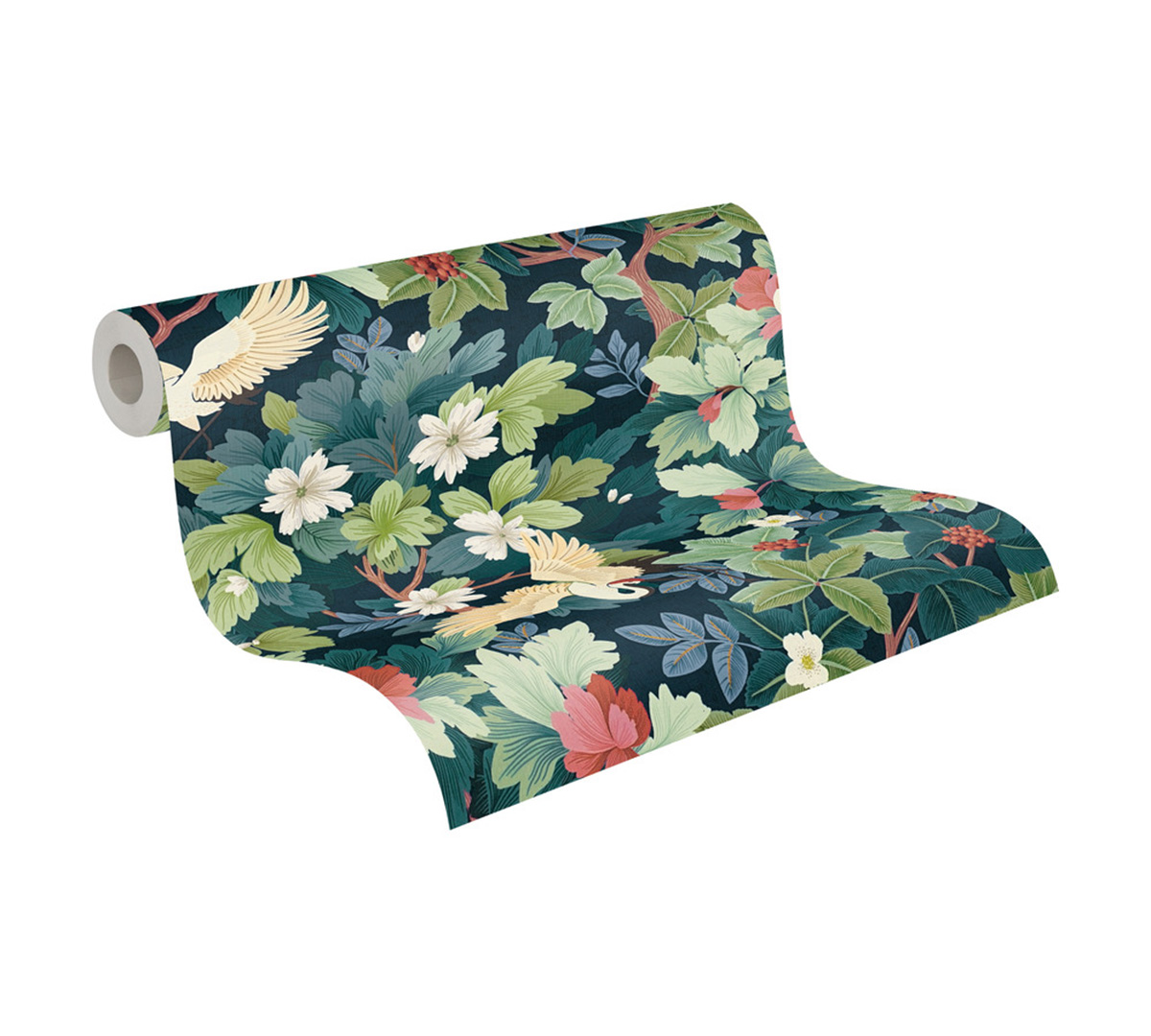 Papier peint Grue Jardin Bucolique bleu nuit - Pintwalls 3 d'A.S. Création ROLL | Réf. AS-791862