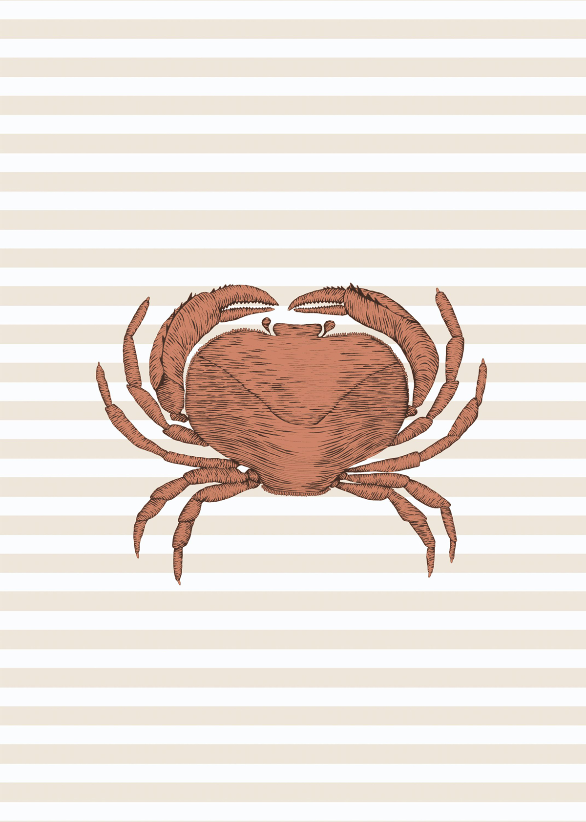 Affiche Bruno Tourteau 50x70 orange - Seaside de Casadéco | Réf. SEAS201628104