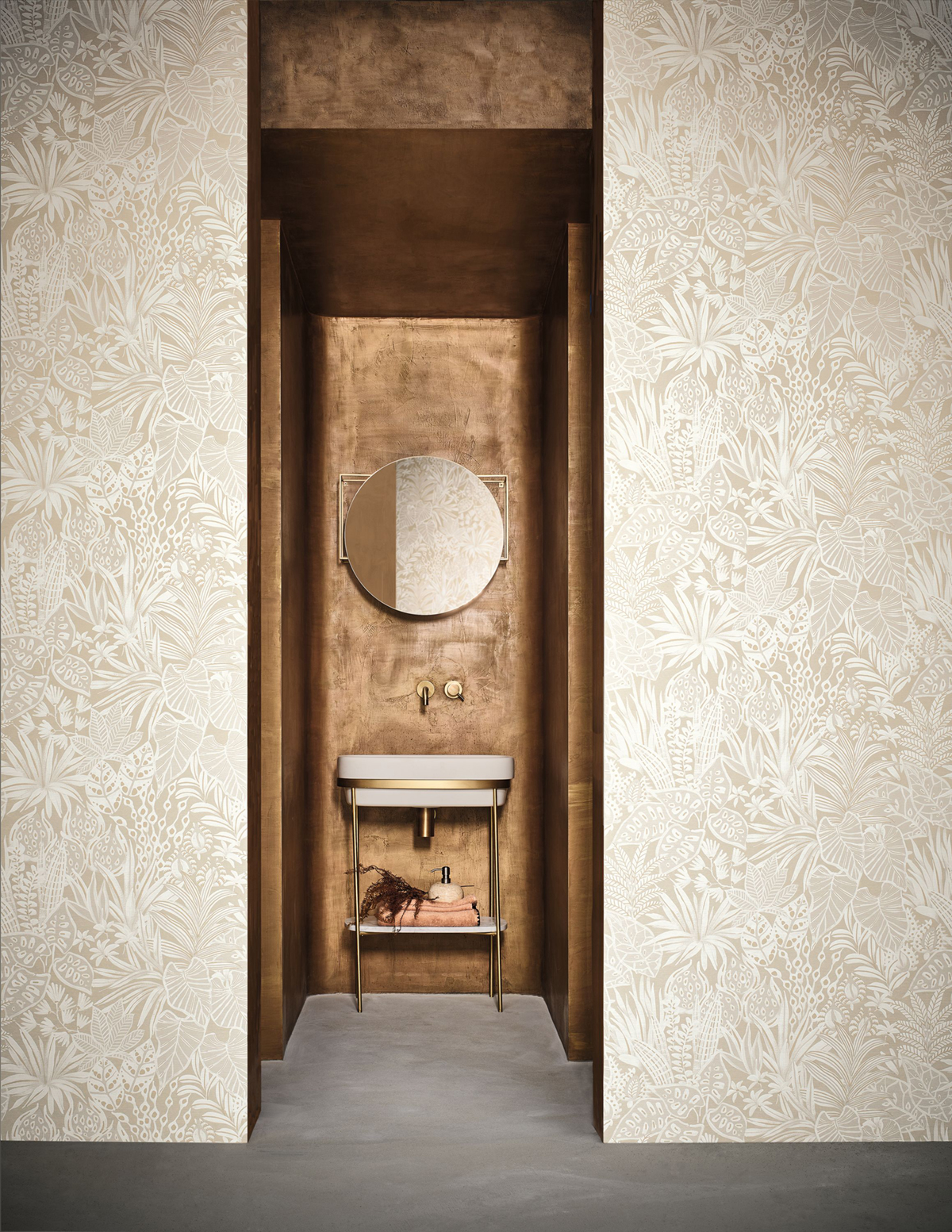 Papier peint Jungle Madhuca beige sable - Golfe du Bengale de Casamance | Réf. CAS-75950712