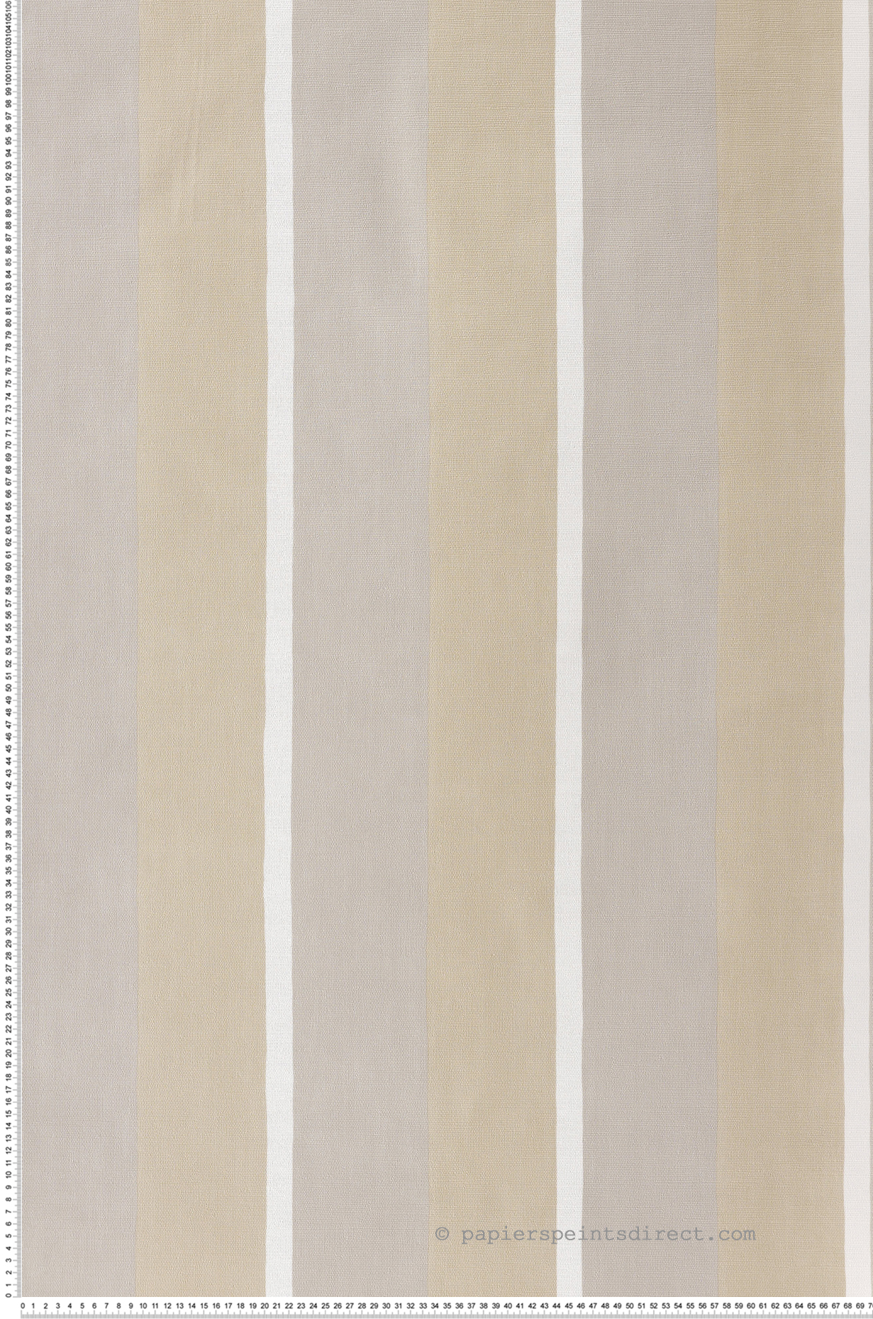 Papier peint Rayures Sinopia grège beige - La Chaux de Casamance | Réf. CAS-76040100