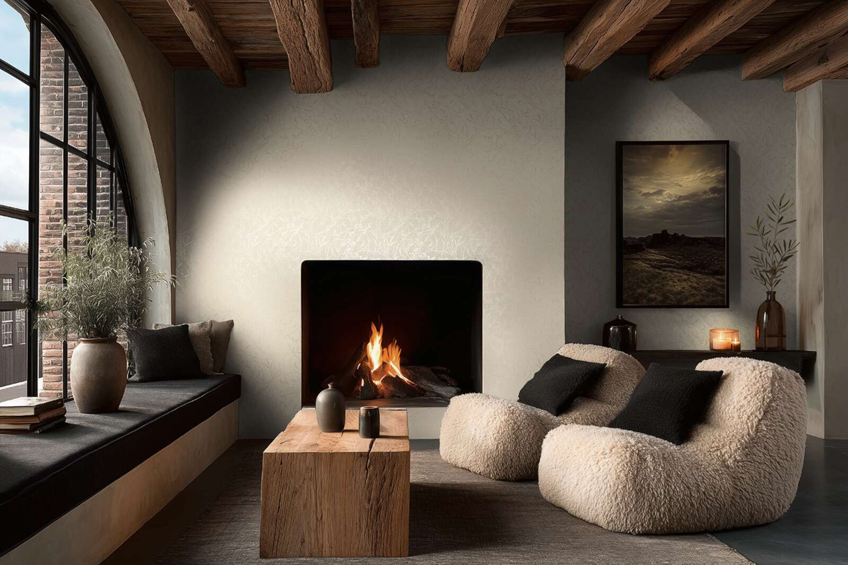 Papier peint Botanique Feuillage beige irisé - Vibes & Styles d'A.S. Création AMB2| Réf. AS-790042