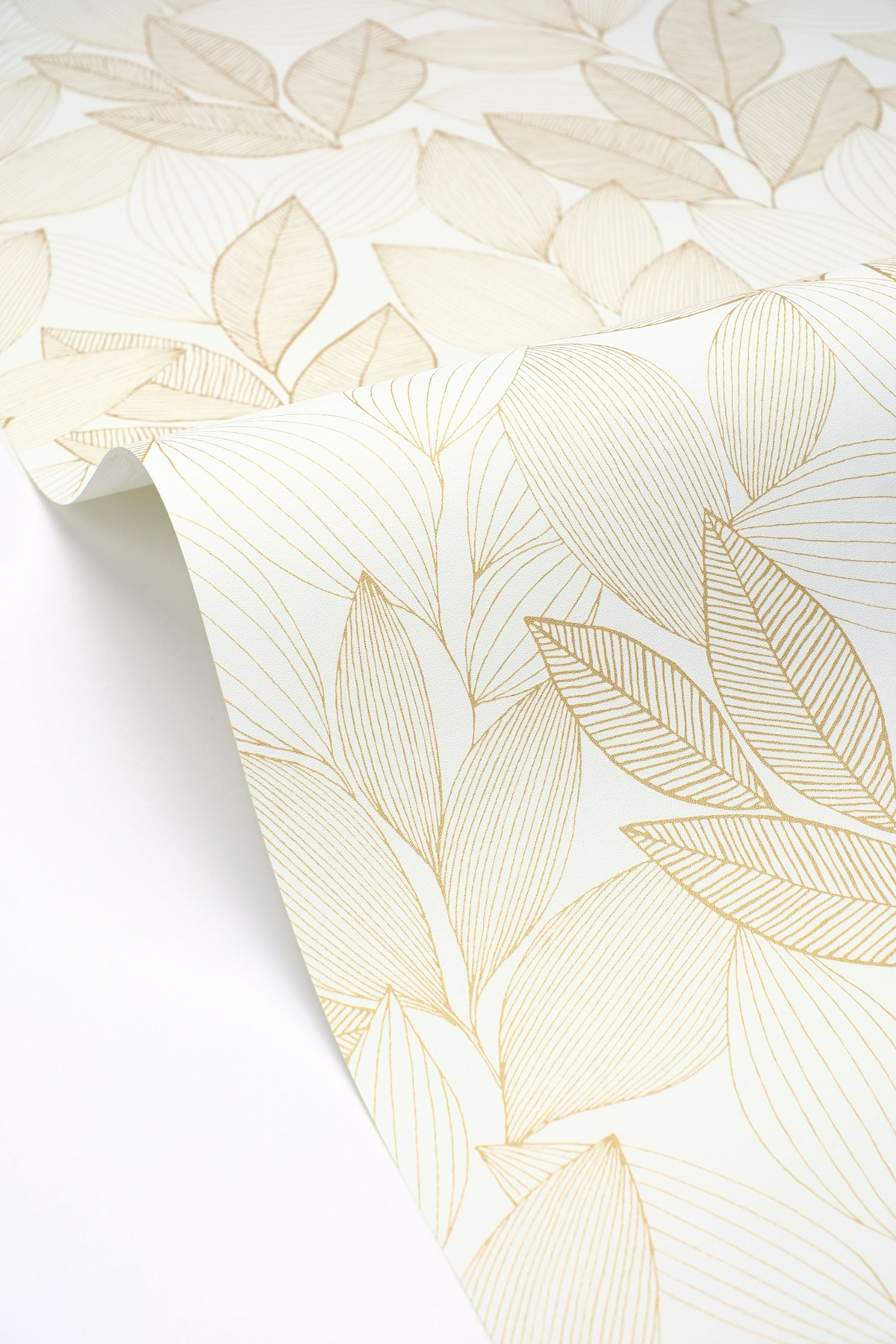 Papier peint Feuillage Little Botanica blanc doré - Moonlight 3 de Casélio ZOOM | Réf. MNL3107150251