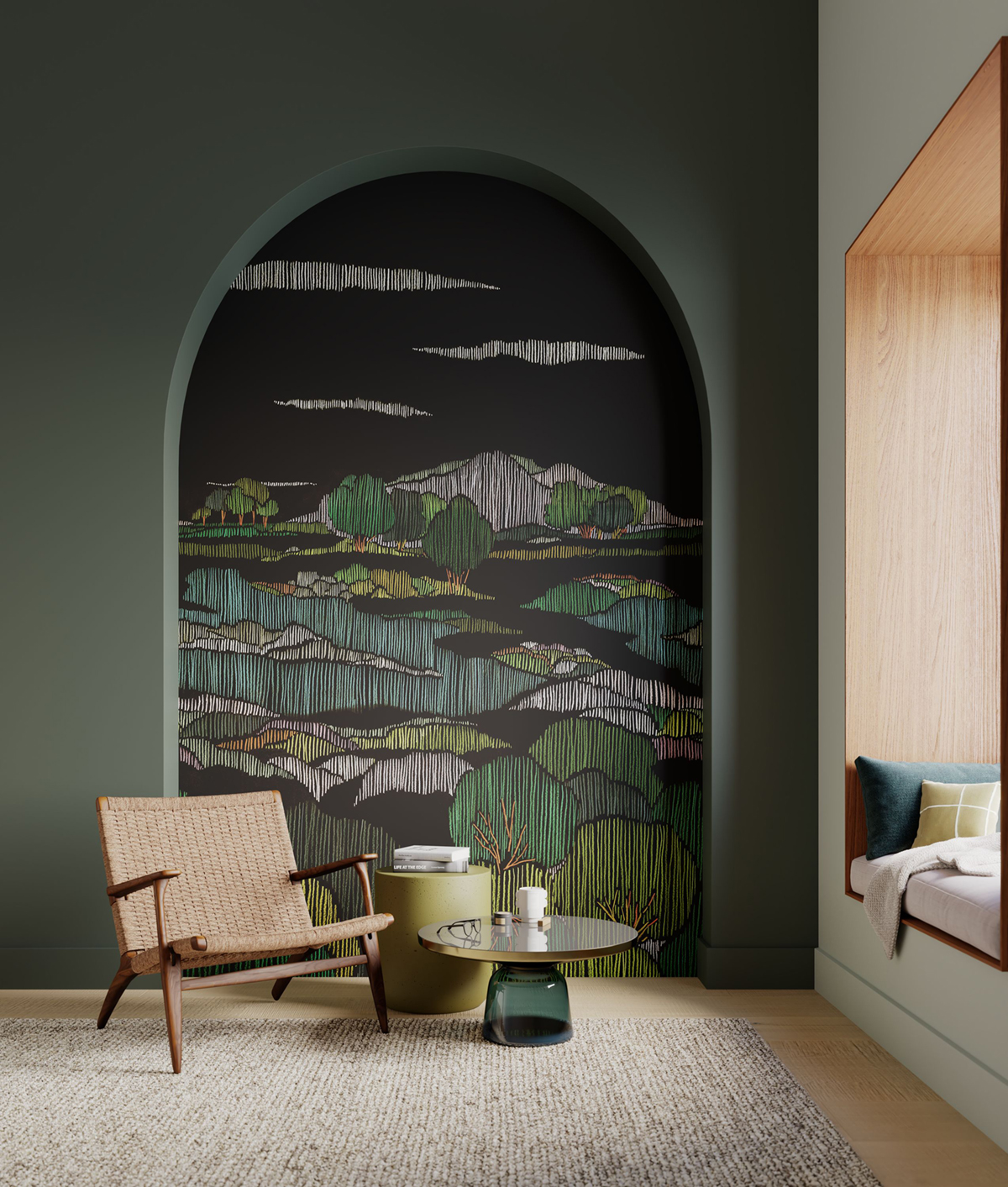 Papier peint panoramique Paysage Obscurité Végétale M multico 200X280 - Wonderwalls 2 de Casadéco | Réf. WDWD200049903