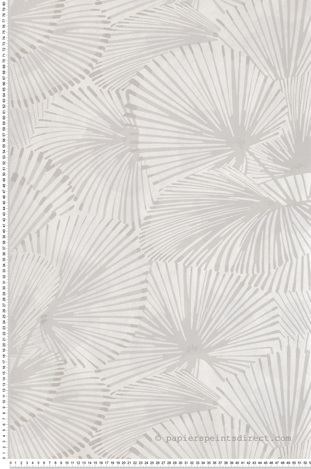 Papier peint Fleur Graphique Cabaret blanc métallisé - Twenties de Casadéco | Réf. TWNT88640202