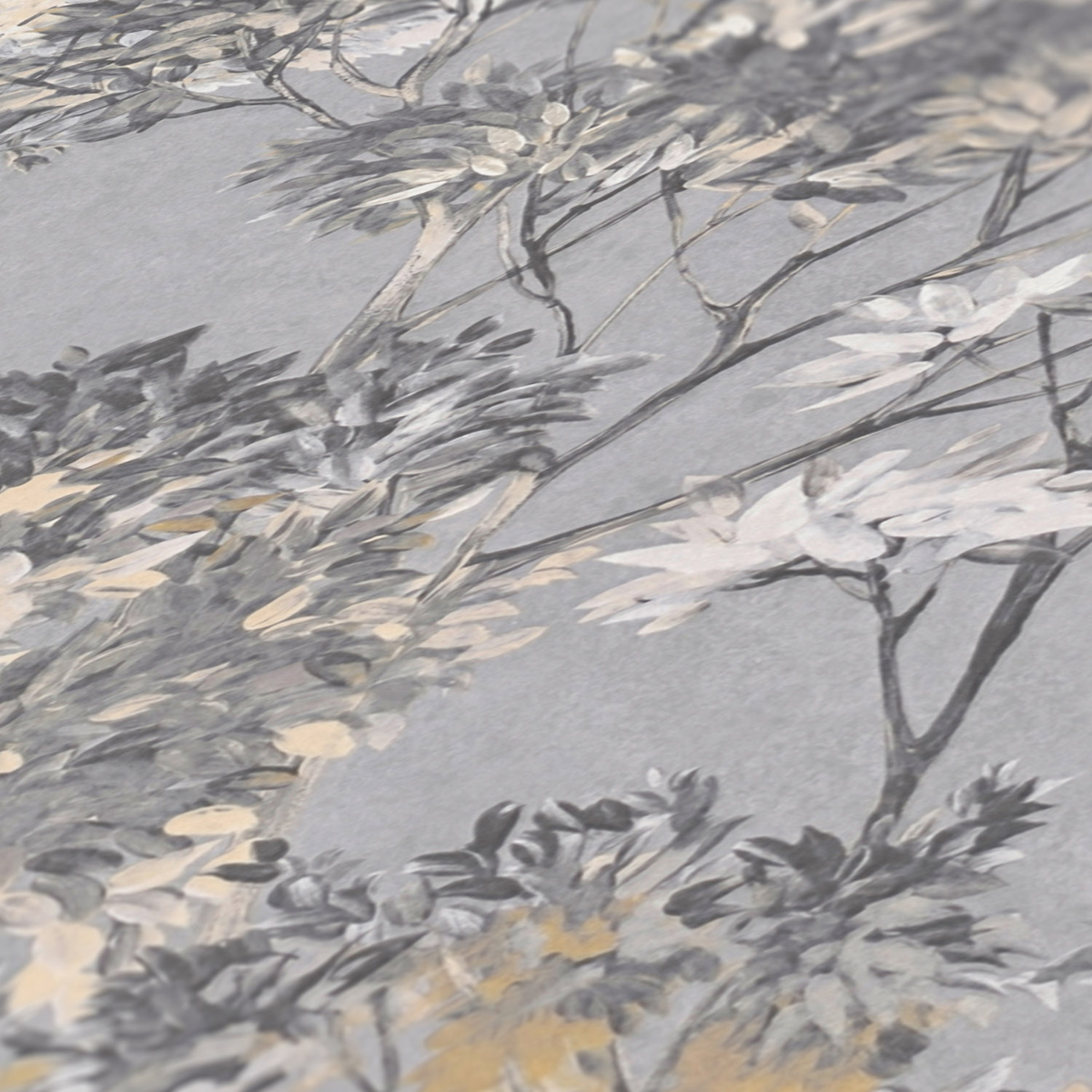 Papier peint Forêt Peinte gris - Arcade d'Architects Paper AMB5 | Réf. 39173-4