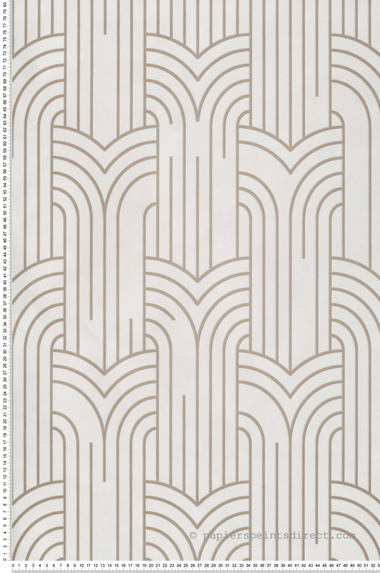 Papier Peint Art Déco Arches gris clair doré - Elégance d'Ugépa | Réf. UGP-M42102