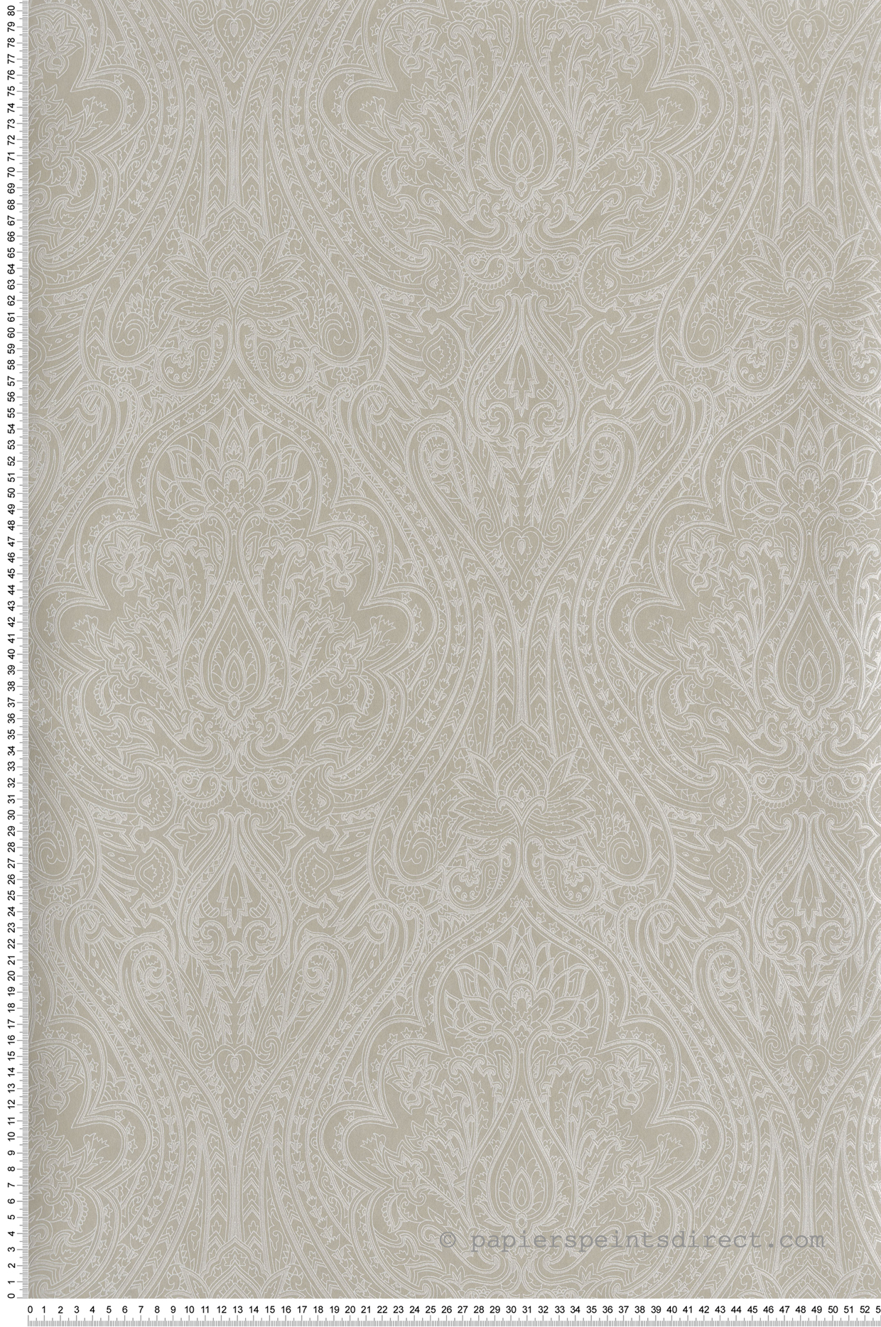 Papier peint Médaillon Oriental Kazamir beige nacré - Othello de Masureel | Réf. MAS-OTH101