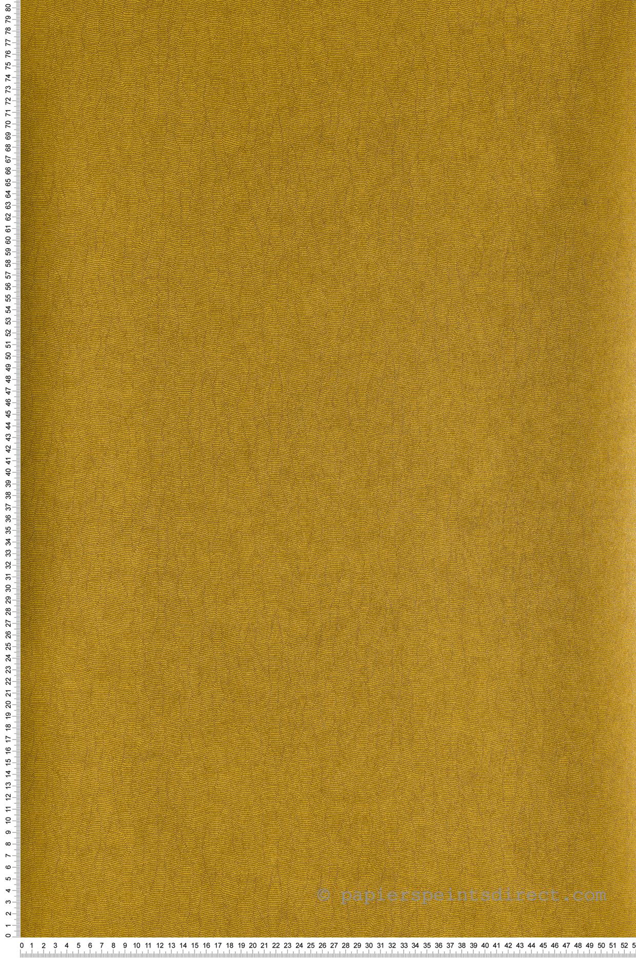 Papier peint Faux uni Gallant Ondulation moutarde - Orphée de Casamance | Réf. CAS-72342272