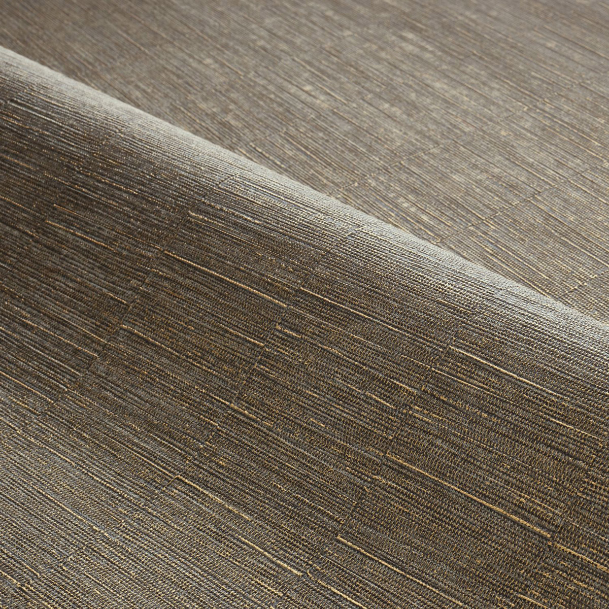 Papier peint Effet Tissu Platinum anthracite doré - Cérame de Casamance | Réf. CAS-B75072346