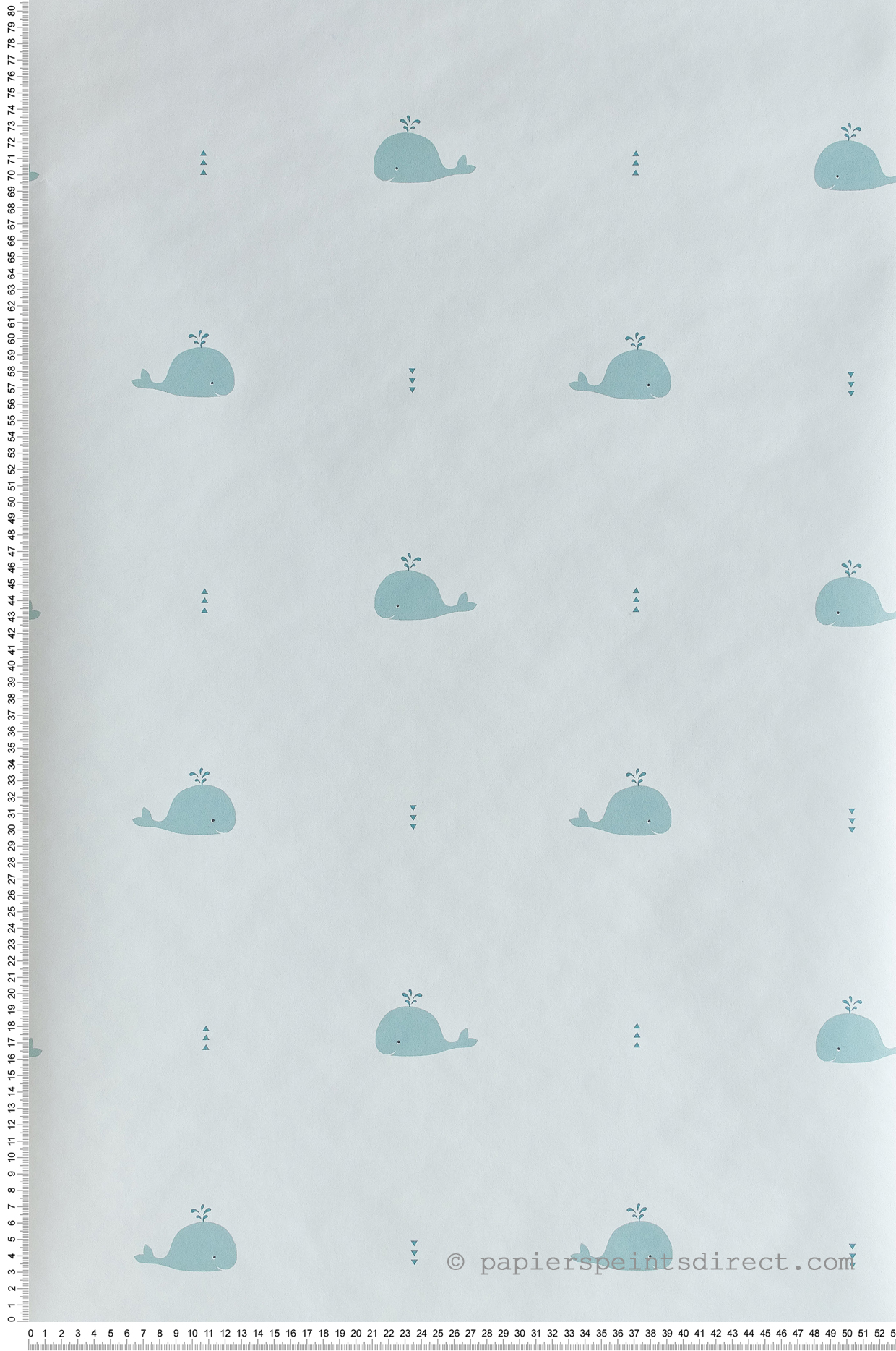 Papier peint enfant Baleine bleu - Happy Dreams de Casadéco | Réf. HPDM82796122