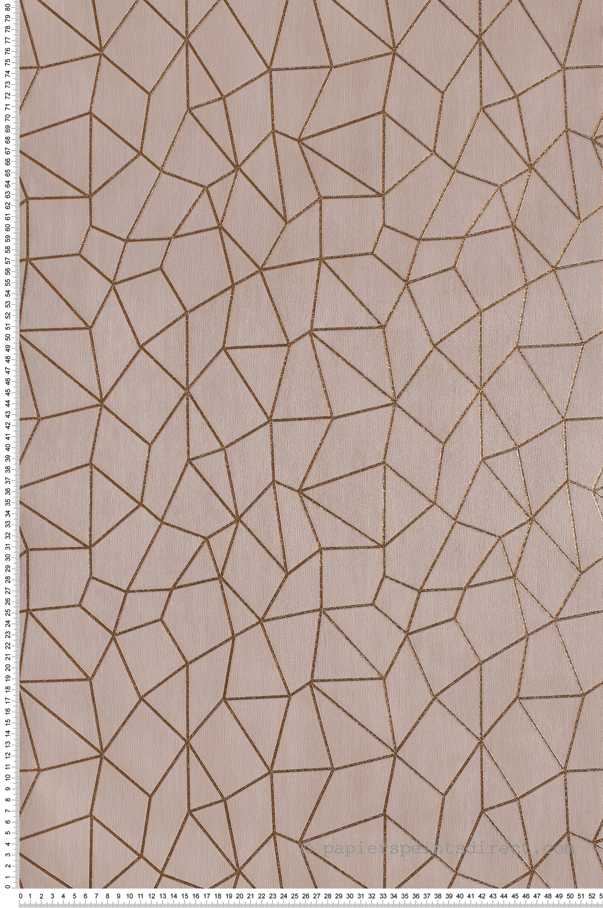 Papier peint graphique chic gris-cuivre - Special FX de Lutèce | Réf. LTC-G67701