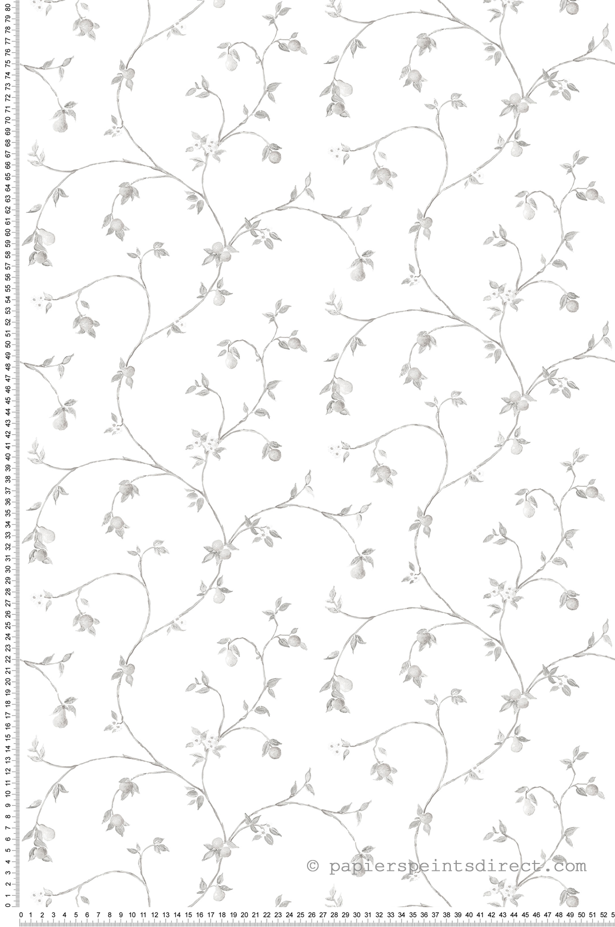 Papier peint Arbre fruitier gris - Style Cuisine 3 de Lutèce | Réf. LTC-CK36608