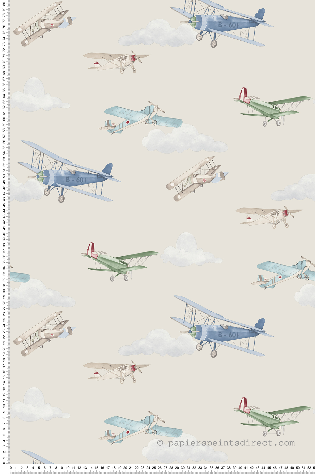 Papier peint Avion Enfant beige - Imagine de Lutèce | Réf. LTC-DL27549