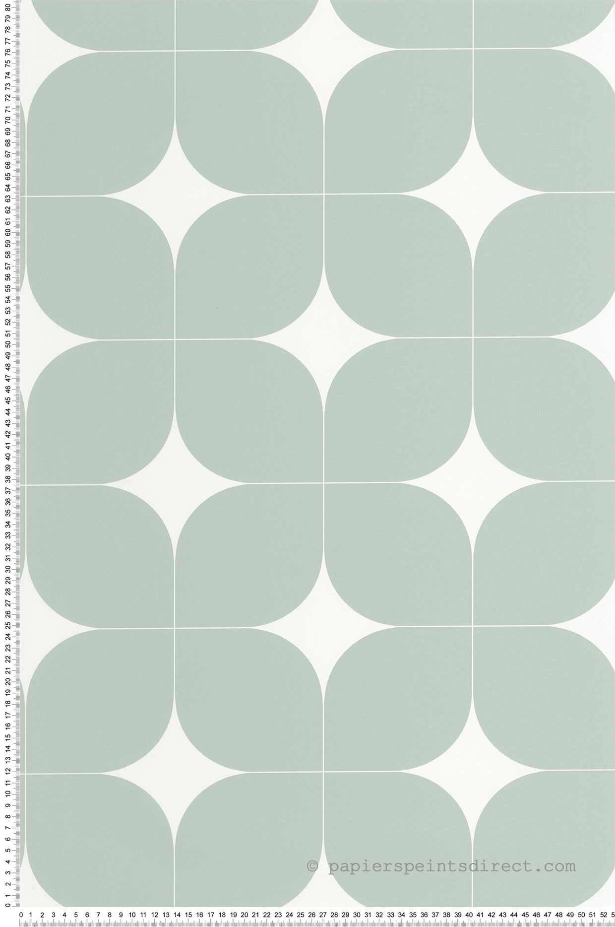 Papier peint Rétro 70s Detour vert d'eau - Outlines de Casélio | Réf. OTLS105040708