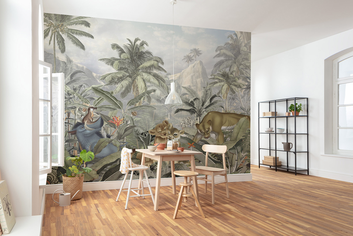 Papier peint panoramique Simba Roi Lion - Papier Peint Komar Into Adventure