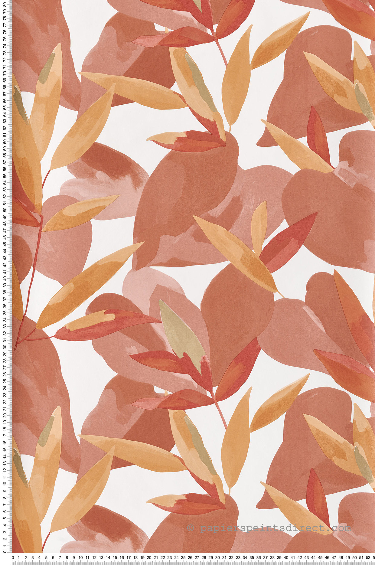 Papier peint Feuillage Influence terracotta et doré - Imagination de Casélio | Réf. IMG102153003