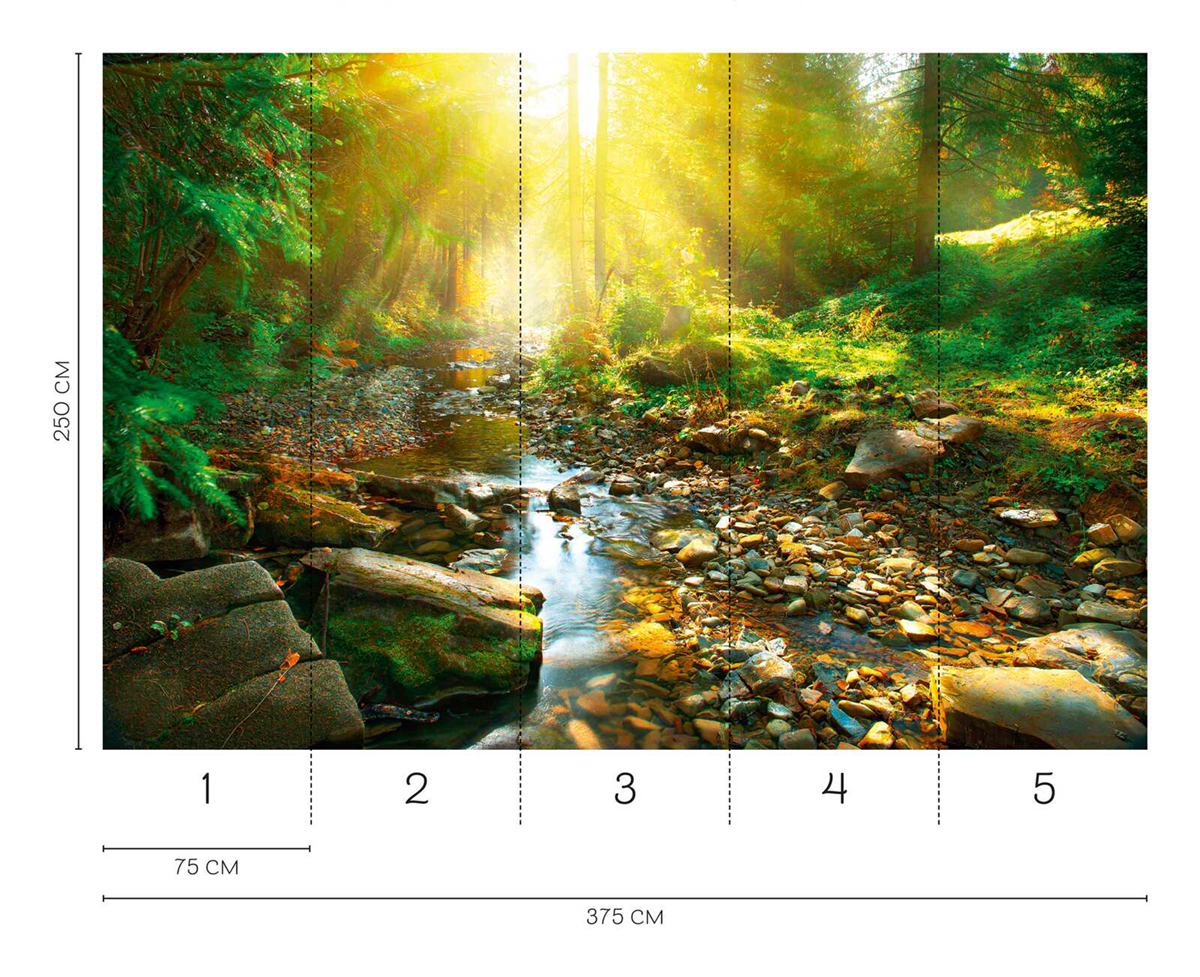 Papier peint panoramique Rivière Brook - Wall Love d'A.S. Création REGLE | Réf. DD129574