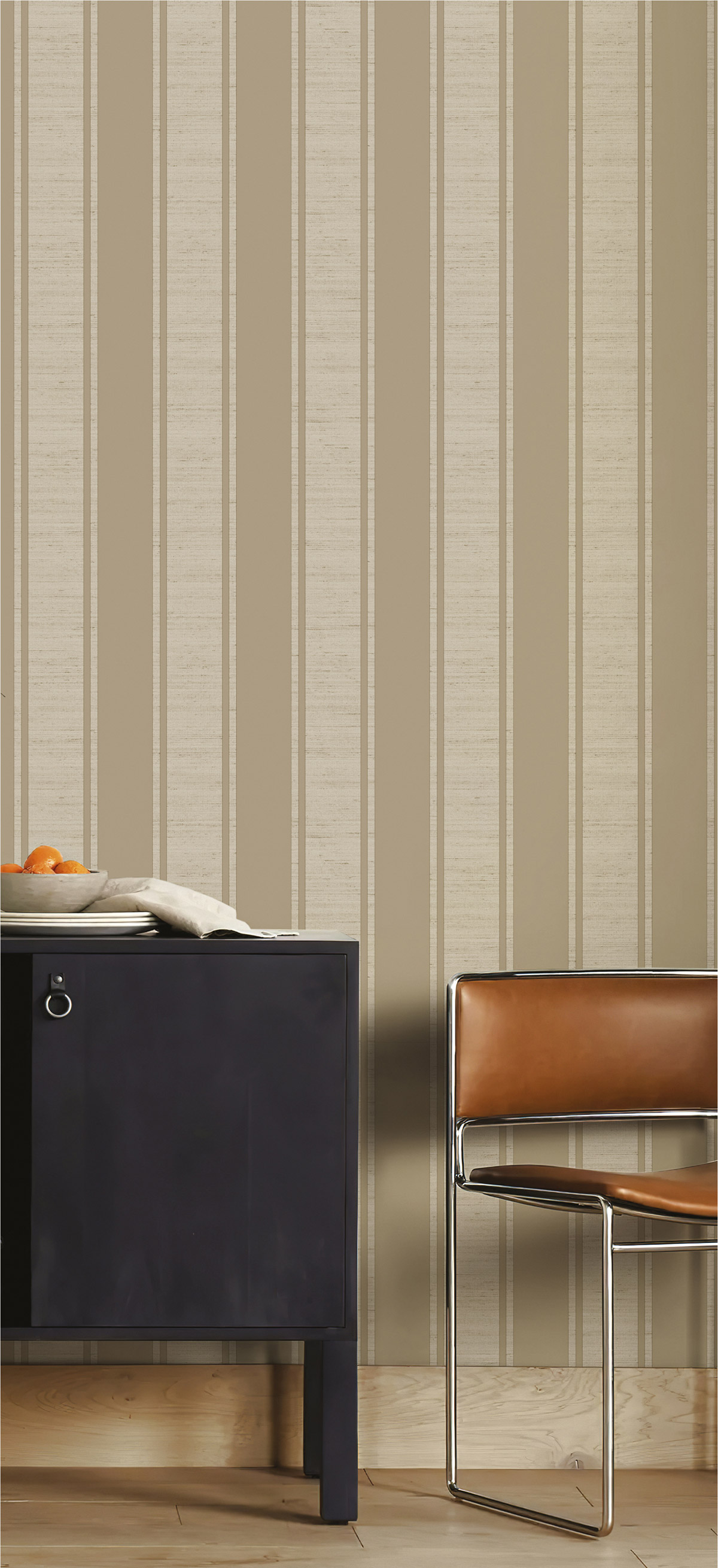 Papier peint Rayure Vintage Texturé beige grège - Opera de Montecolino | Réf. MC-OP33367