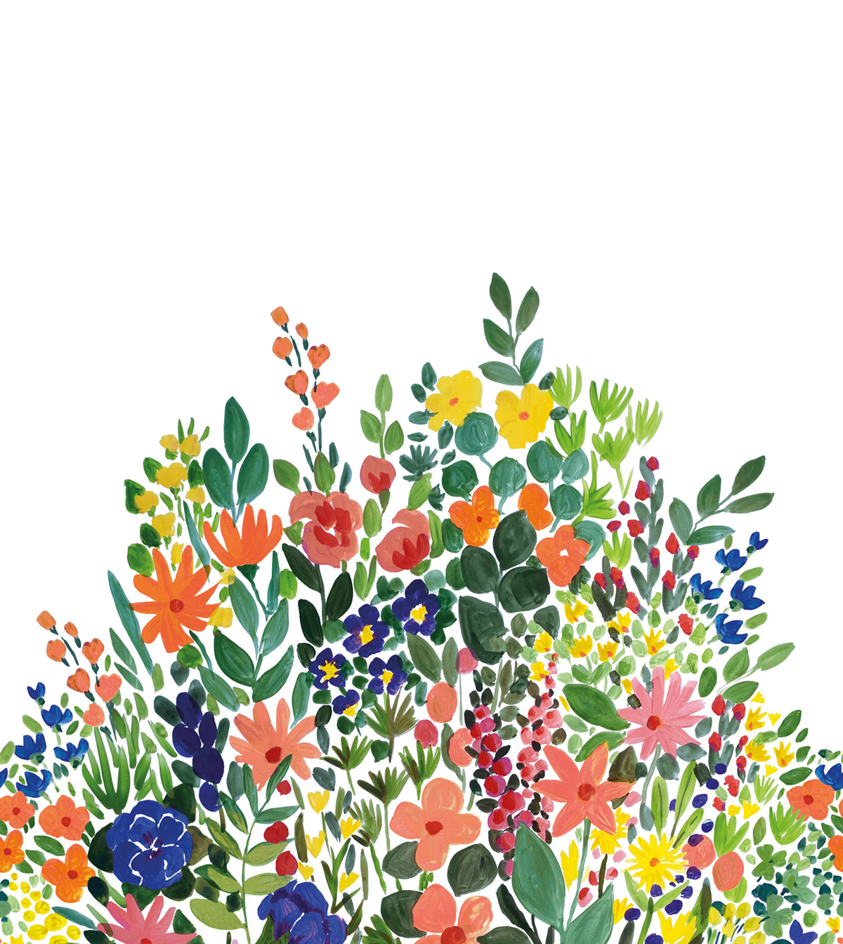 Papier peint panoramique Bouquet Blanket Of Blooms multicouleurs M 250X280 - Pimp My Wall de Casélio | Réf. PMW104644501