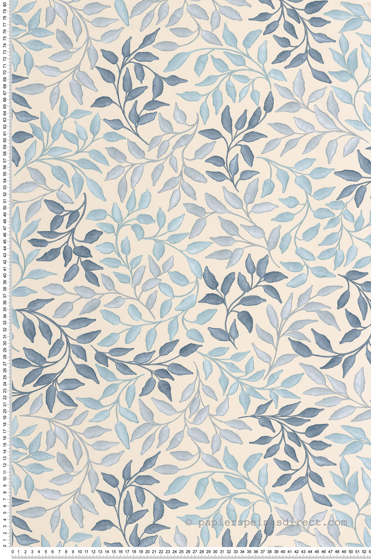 Papier peint Feuille Rameaux Printemps bleu - Balade de Casélio | Réf. BLD106116062