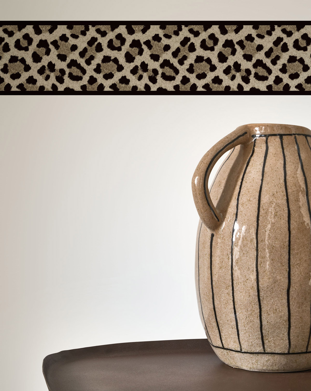 Frise Animalier Léopard Ocelot taupe beige - Rio de Casadéco | Réf. RIOC201861809