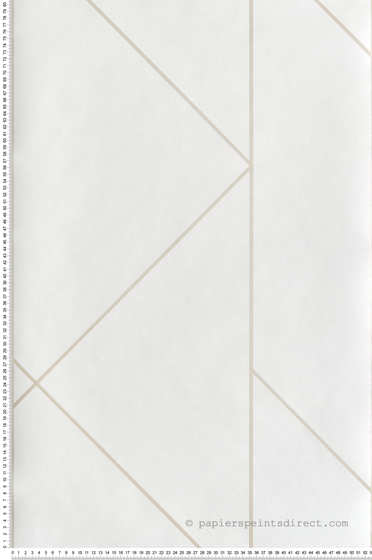 Papier peint Géométrie Pure Métallisé blanc doré - Alchimie de Casadéco | Réf. ALMI89900171