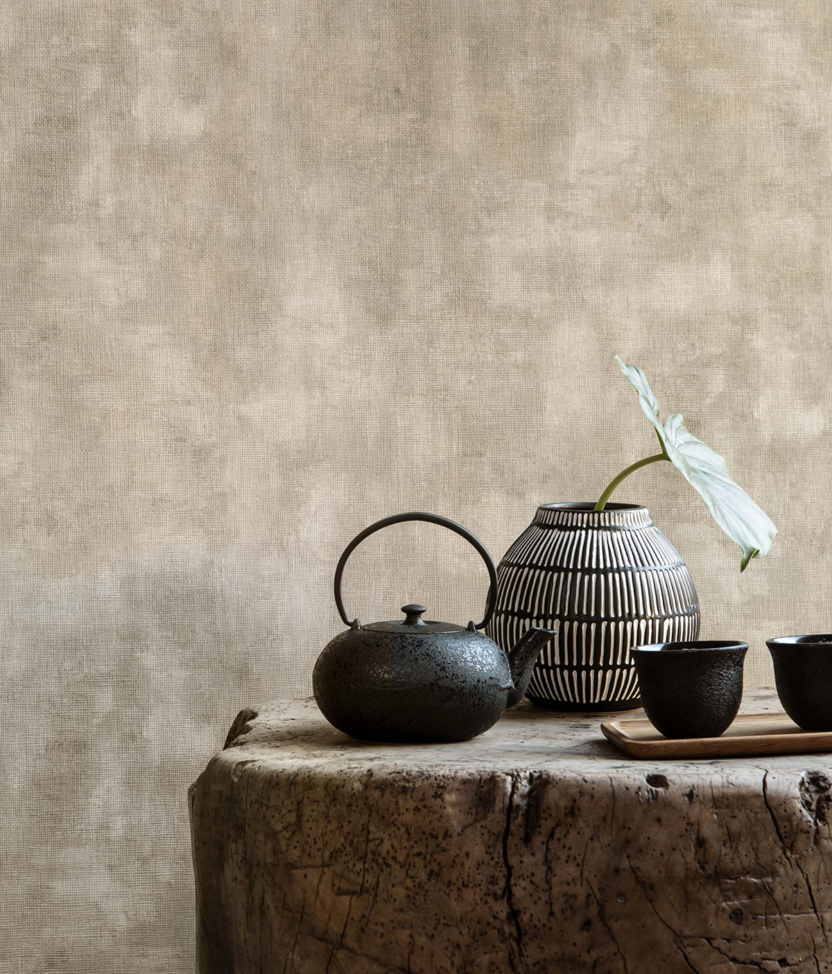 Papier peint Faux Uni Tissage grège - Maori de Montecolino | Réf. MC-TA25002