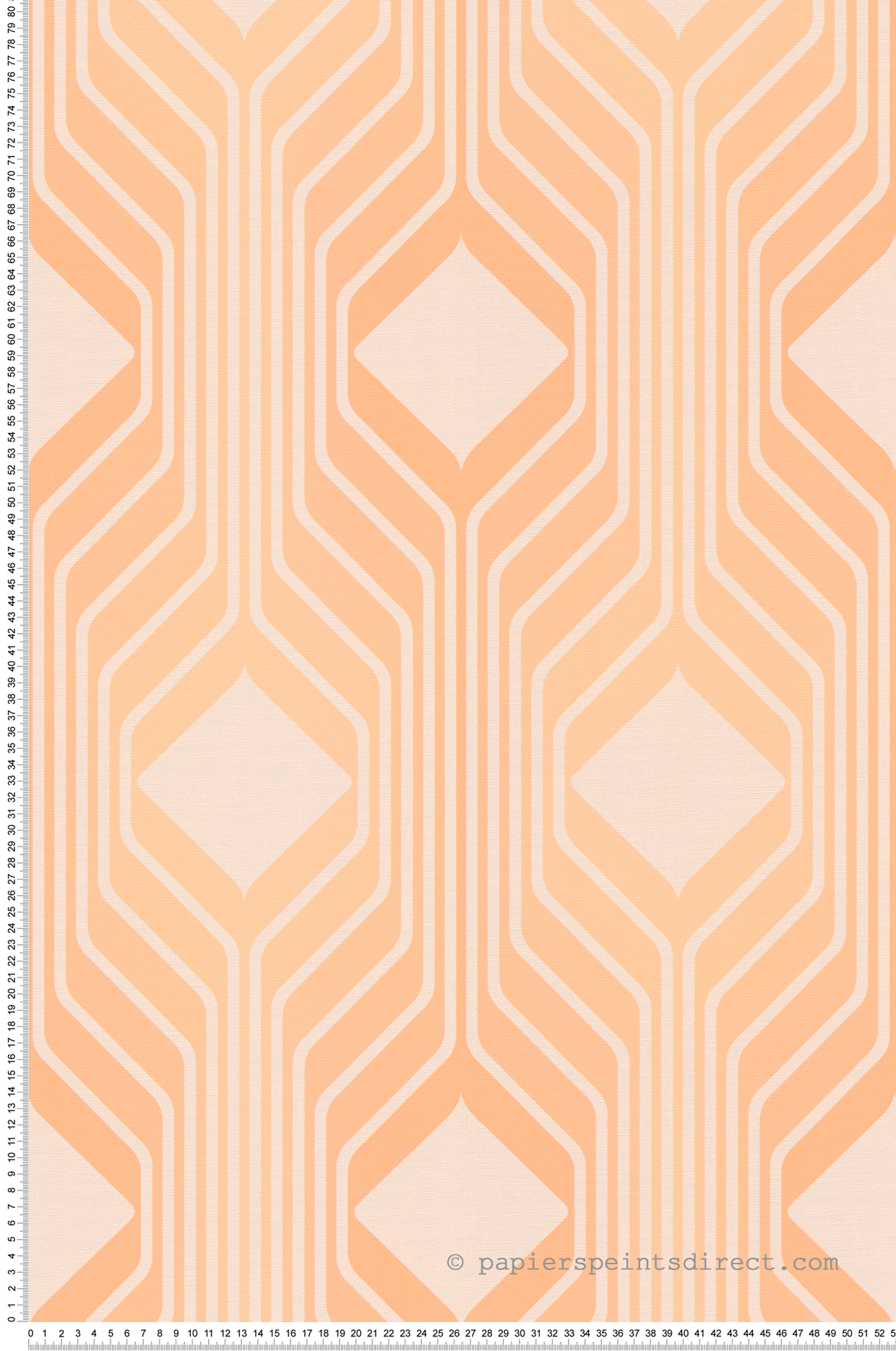 Papier peint Géométrique Années 70 beige saumon - Retro Chic d'A.S. Création | Réf. AS-395323