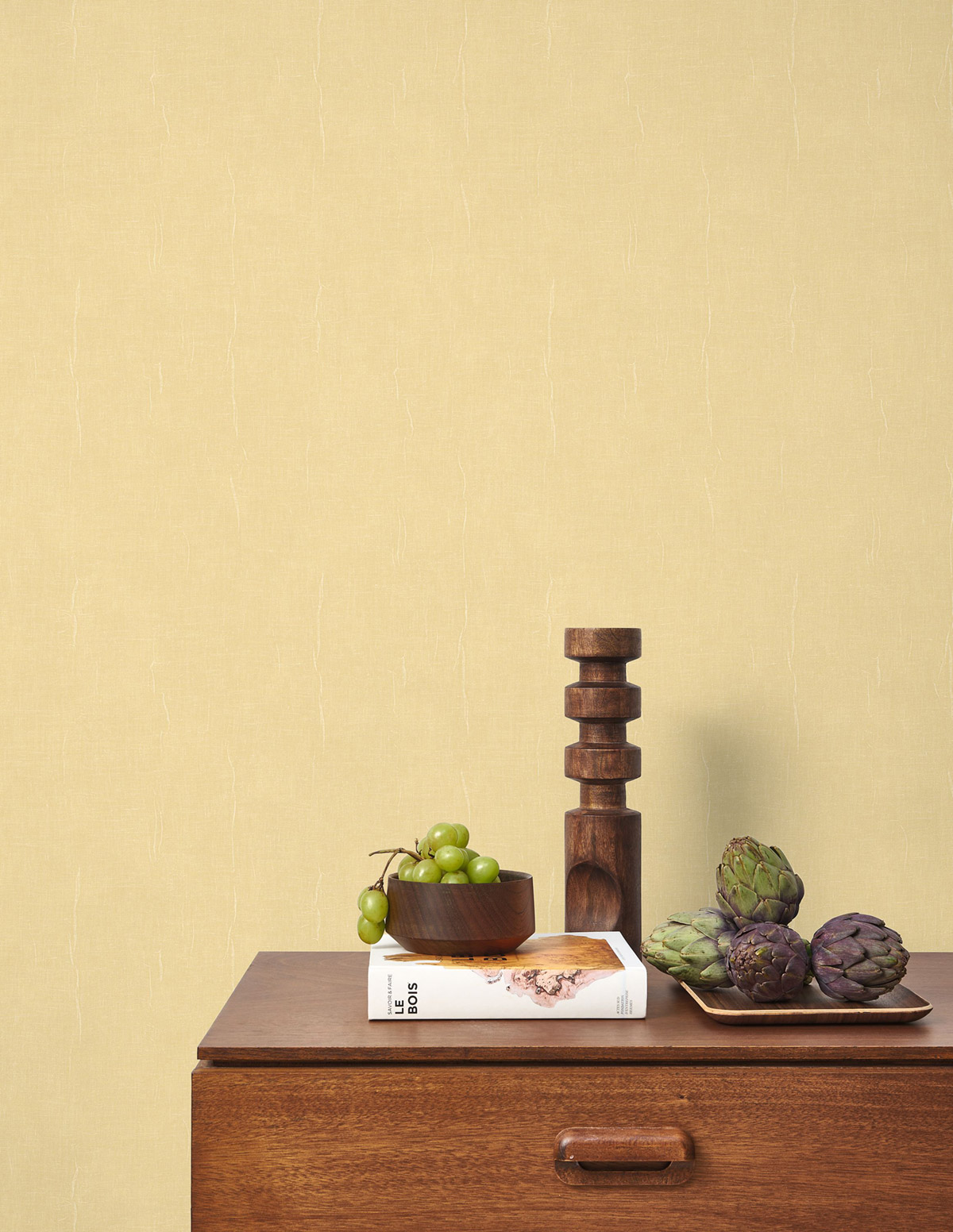 Papier peint Uni Etamine jaune paille clair - Etamine de Casadéco | Réf. ETAM200252222