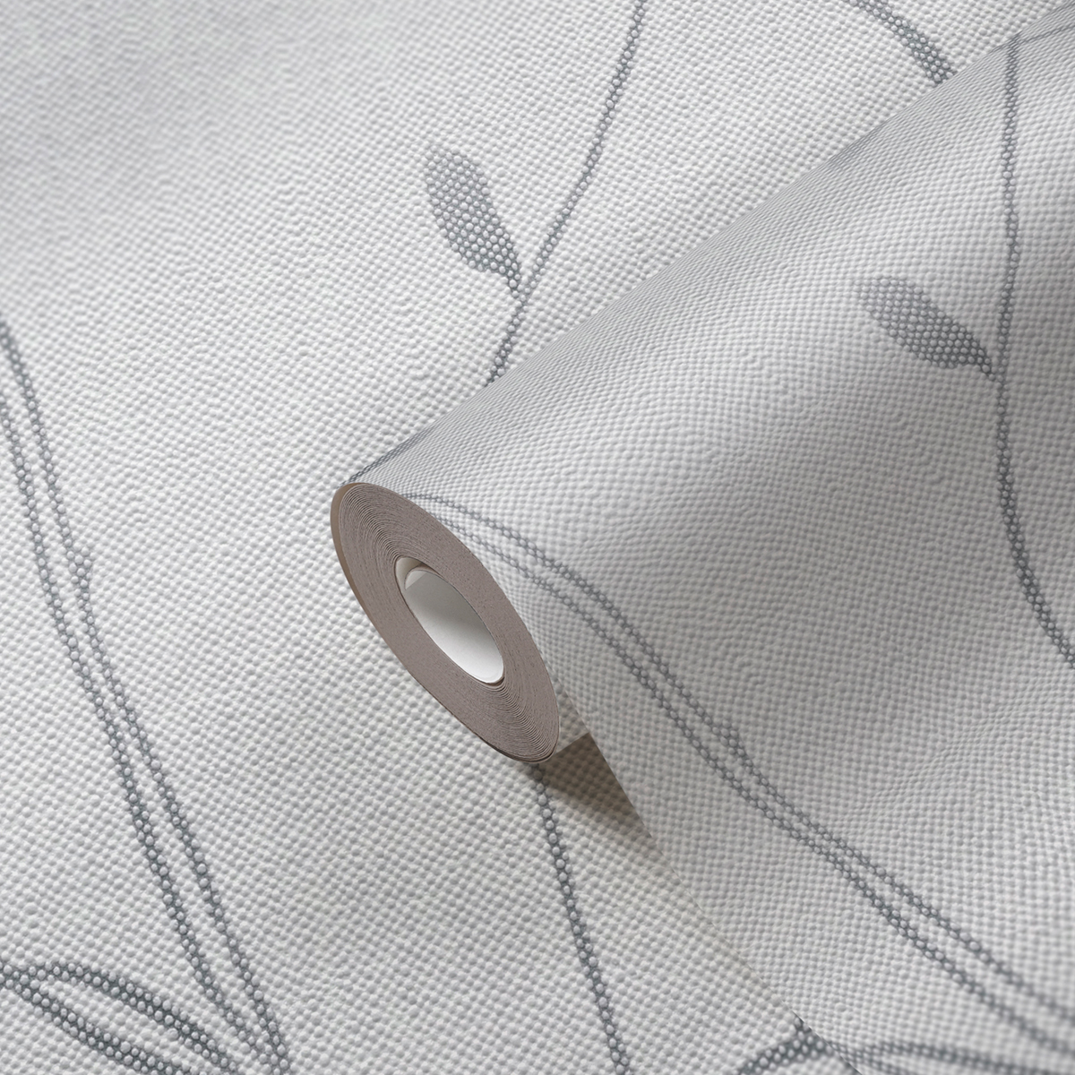 Papier peint Feuille Epurée gris bleu fumée - Pure Elegance d'A.S. Création AMBD | Réf. AS-397674