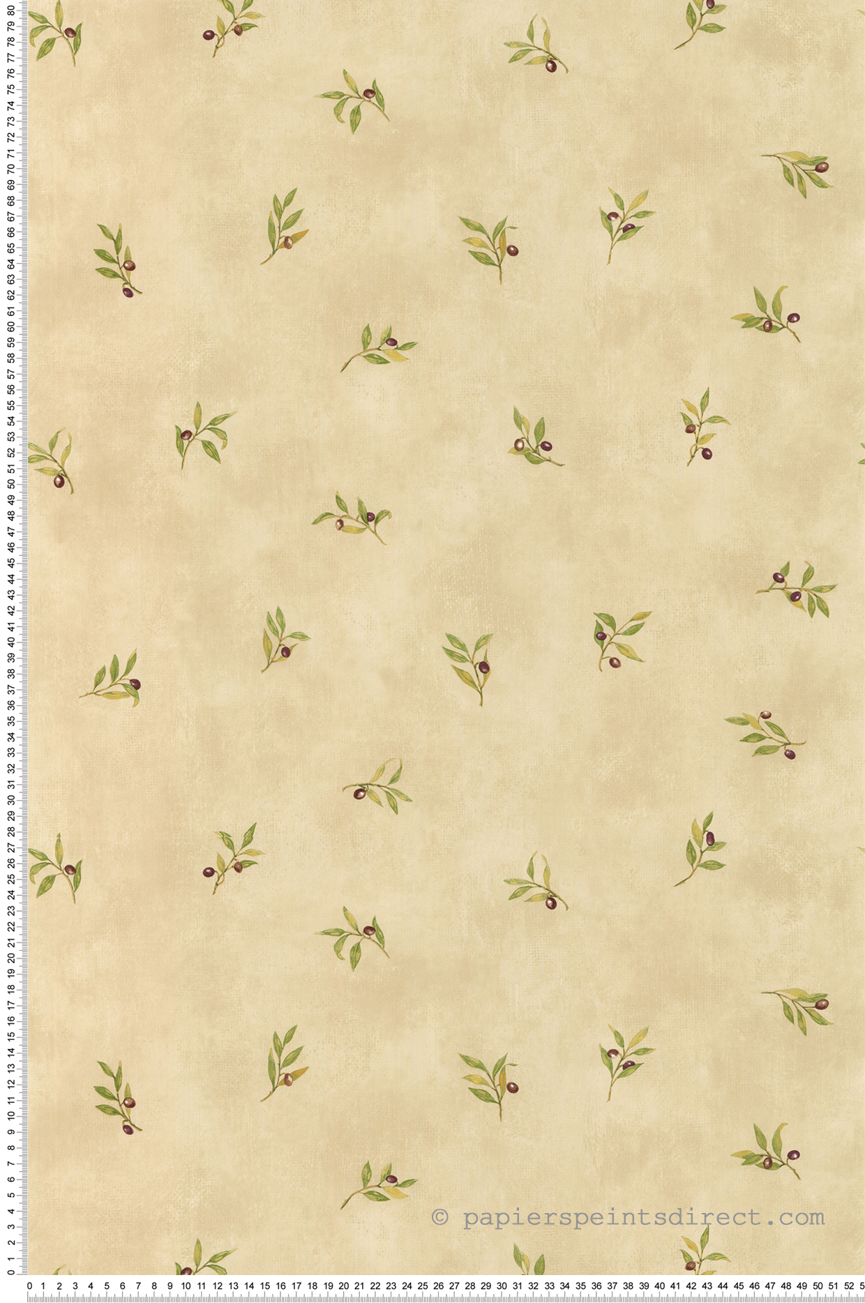 Papier peint classique Olives violettes - Style Cuisine 3 de Lutèce | Réf. LTC-KK26718