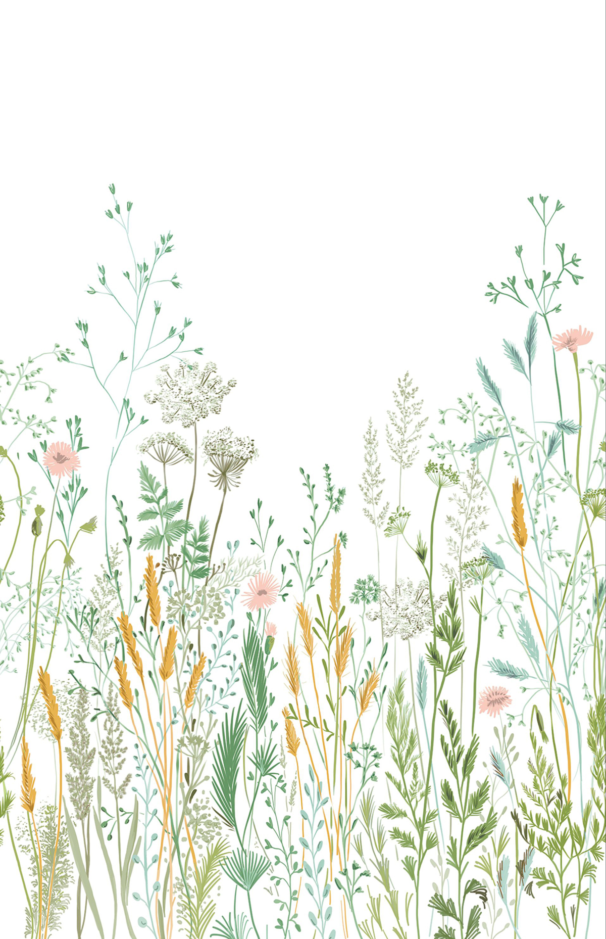 Papier peint panoramique Nature Champêtre Herbarium multicouleurs L 200X310 - Green Life 2 de Casélio | Réf. GNL2105390404