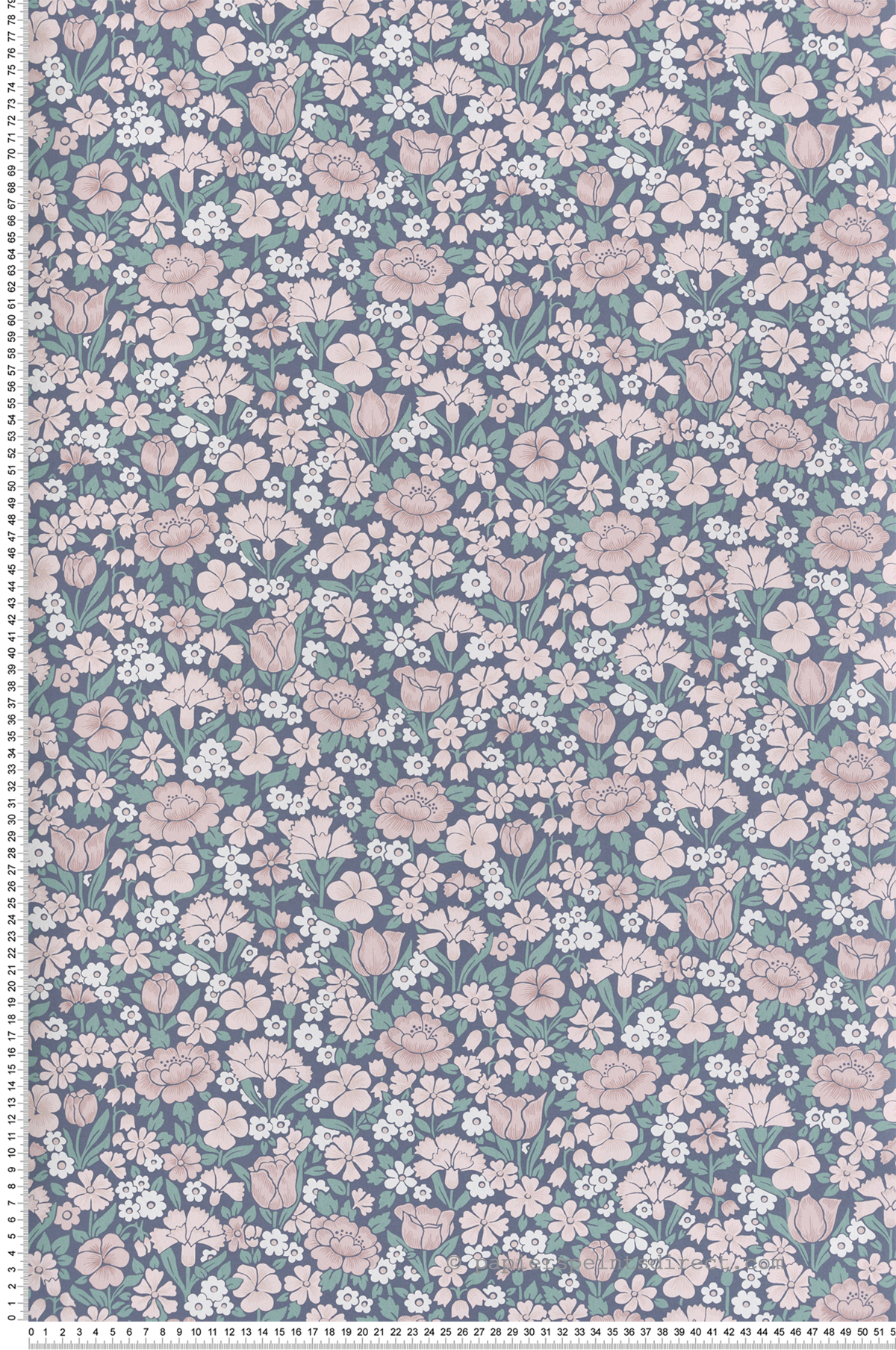 Papier peint Pivoine Spring Flowers Juniper - National Trust Papers 4 de Little Greene | Réf. 0267SPJUNIP