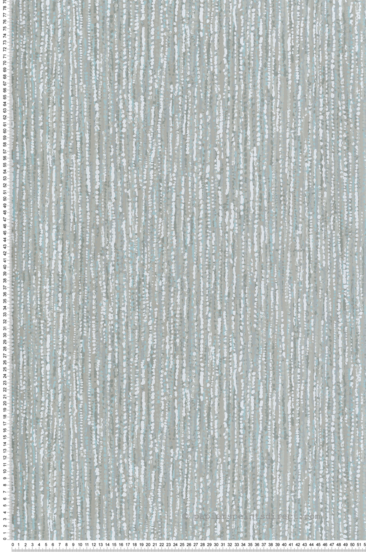 Papier peint Ligne Pointillée Corliss vert sauge gris - Harmony de Lutèce | Réf. LTC-FD27153