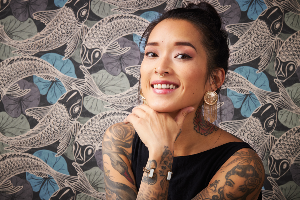 Papier peint Poisson Carpe Koï noir - Metropolitan Stories 2 d'AS Création | AMB Réf. SP15485